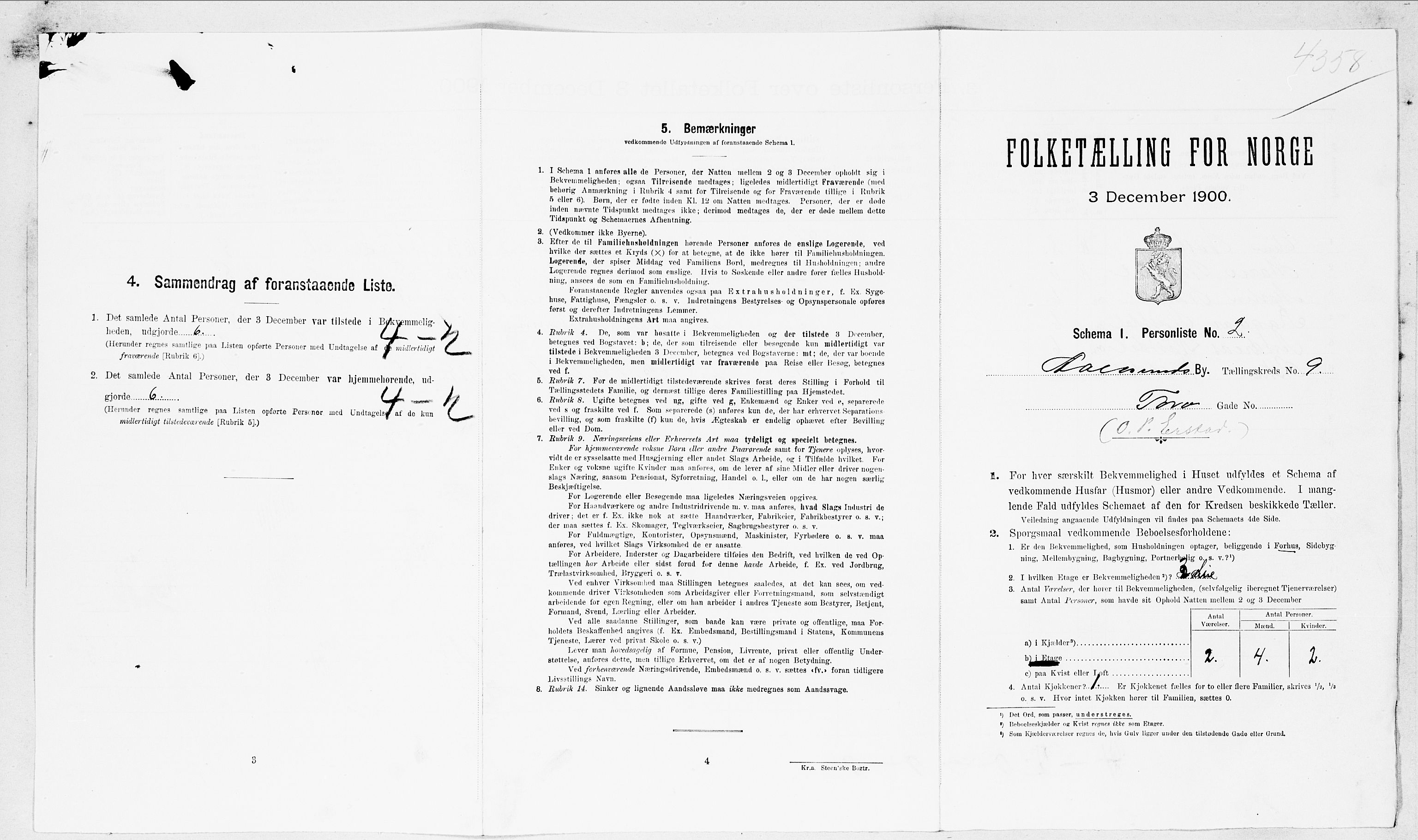 SAT, 1900 census for Ålesund, 1900, p. 2497