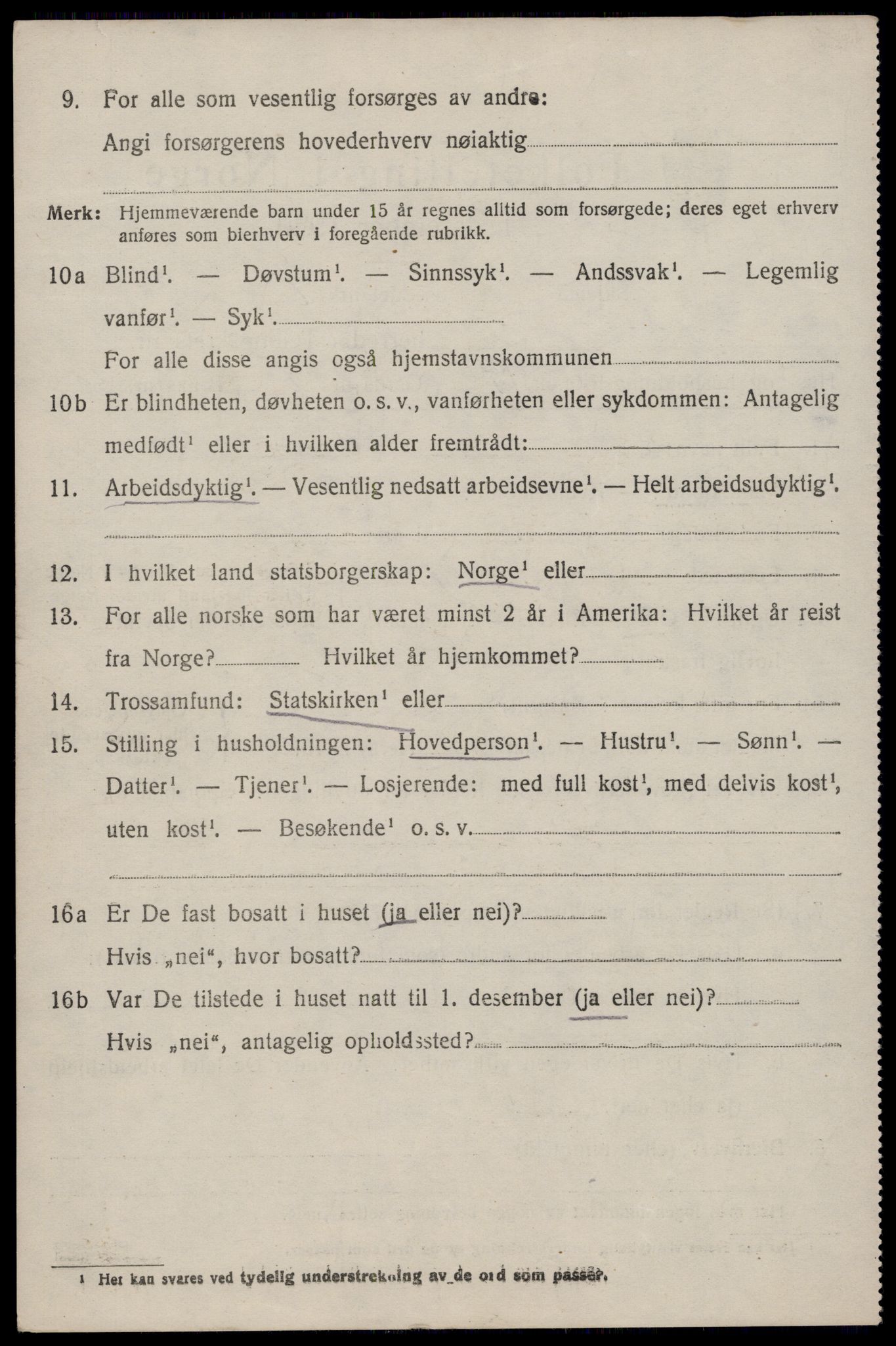 SAST, 1920 census for Hetland, 1920, p. 5206