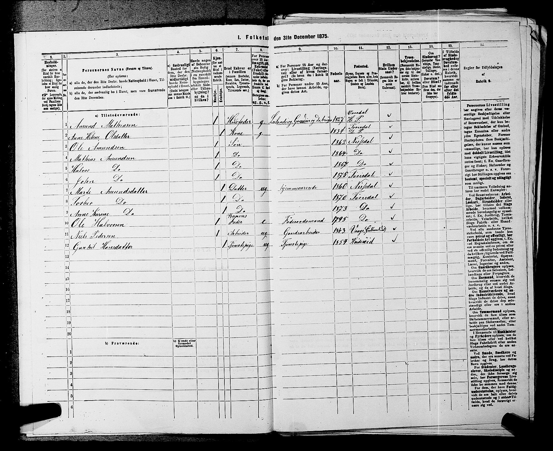 SAKO, 1875 census for 0817P Drangedal, 1875, p. 767