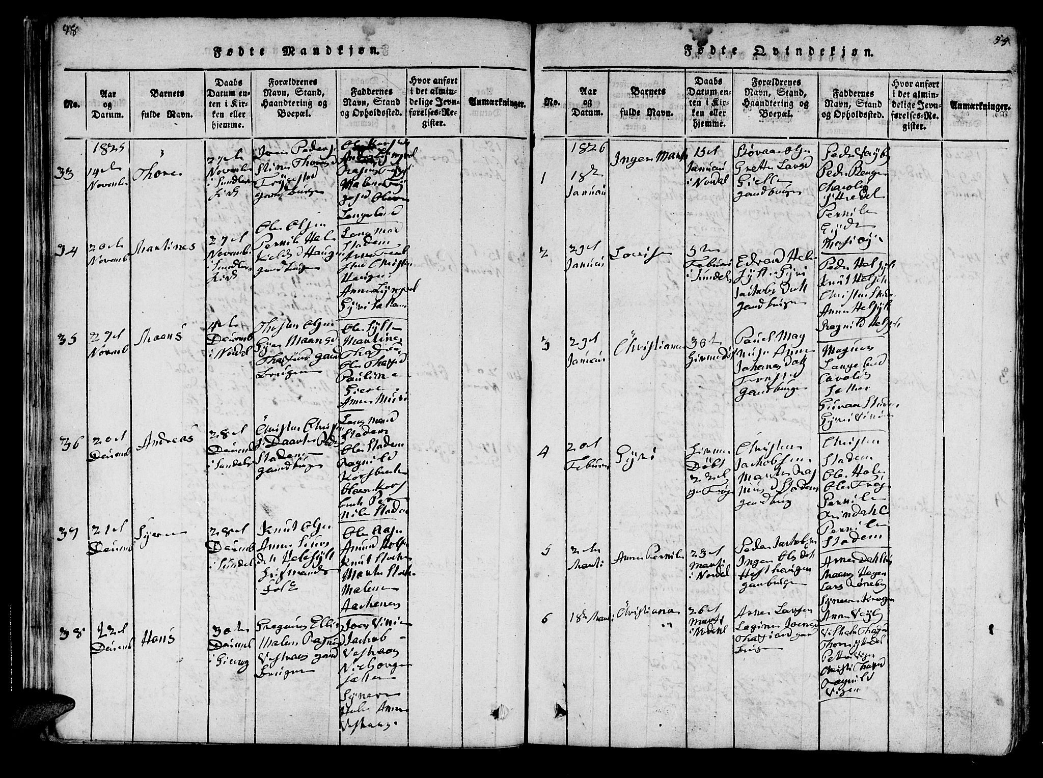 Ministerialprotokoller, klokkerbøker og fødselsregistre - Møre og Romsdal, SAT/A-1454/519/L0246: Parish register (official) no. 519A05, 1817-1834, p. 98-99