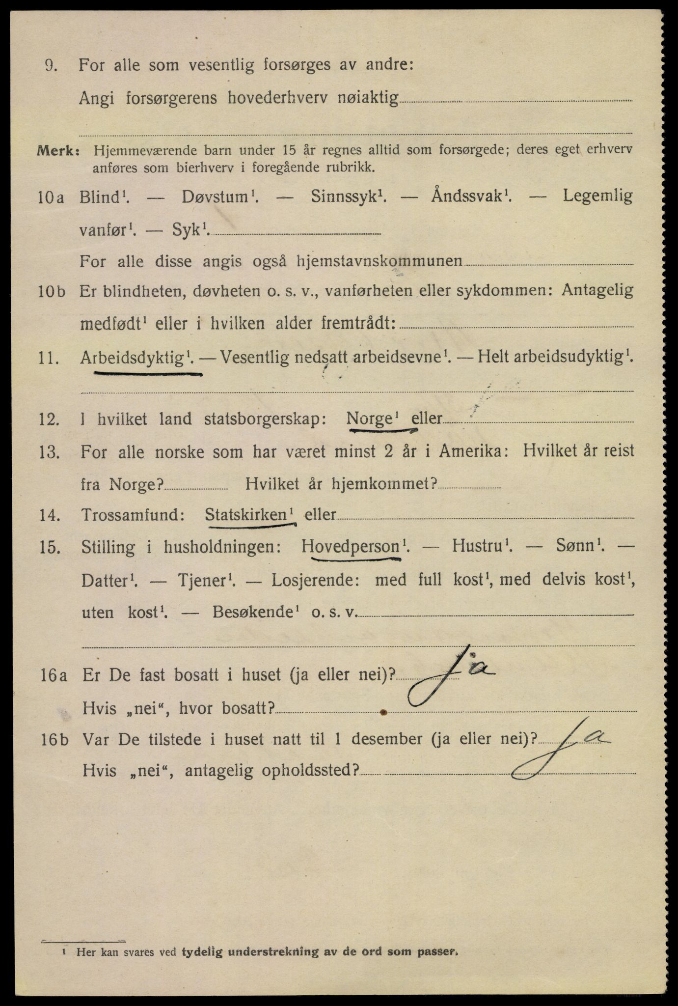 SAKO, 1920 census for Kragerø, 1920, p. 5466