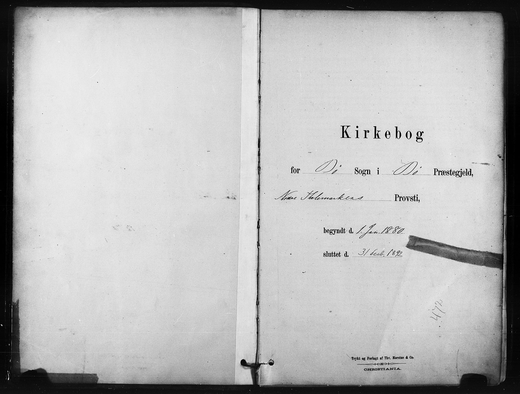 Bø kirkebøker, SAKO/A-257/F/Fa/L0010: Parish register (official) no. 10, 1880-1892