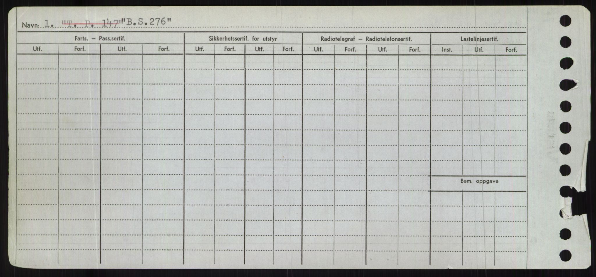 Sjøfartsdirektoratet med forløpere, Skipsmålingen, RA/S-1627/H/Hc/L0001: Lektere, A-Y, p. 22