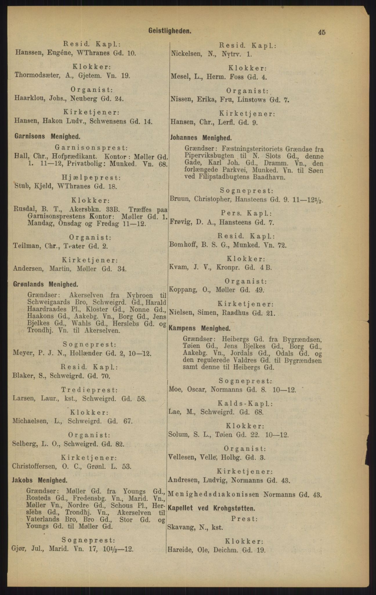 Kristiania/Oslo adressebok, PUBL/-, 1902, p. 45