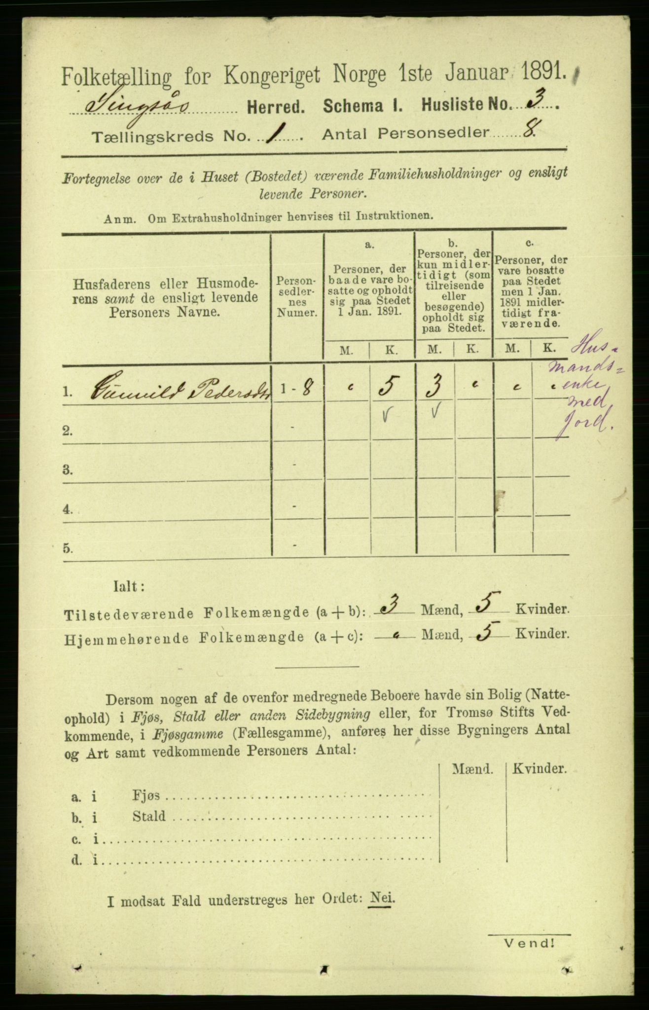 RA, 1891 census for 1646 Singsås, 1891, p. 29