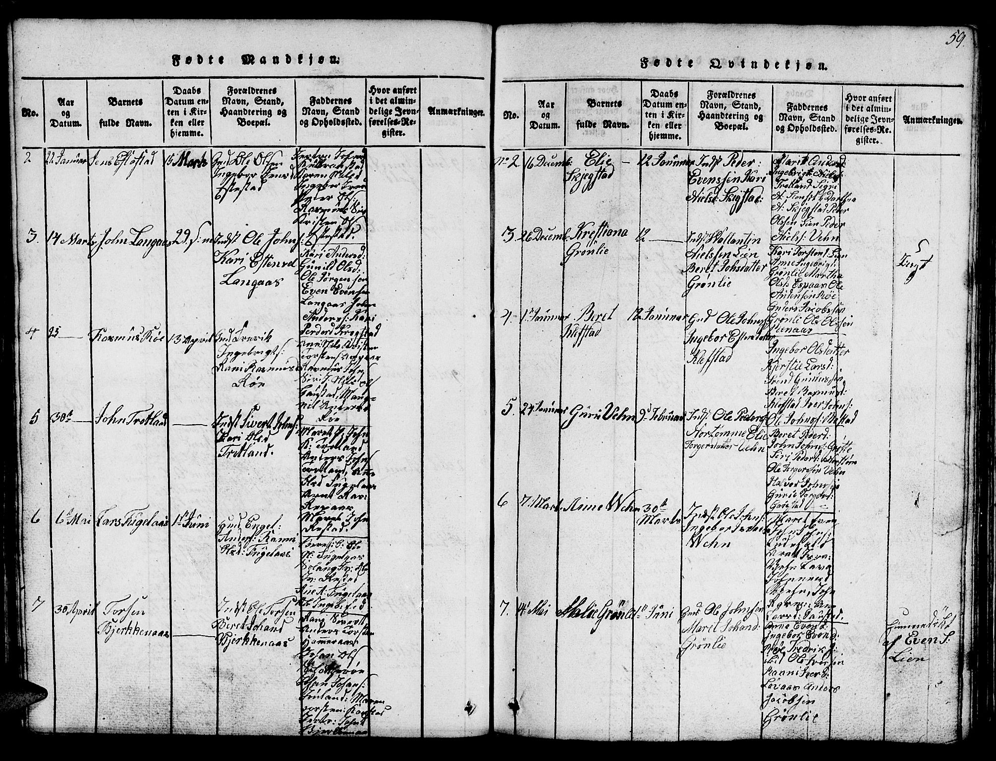 Ministerialprotokoller, klokkerbøker og fødselsregistre - Sør-Trøndelag, SAT/A-1456/694/L1130: Parish register (copy) no. 694C02, 1816-1857, p. 59