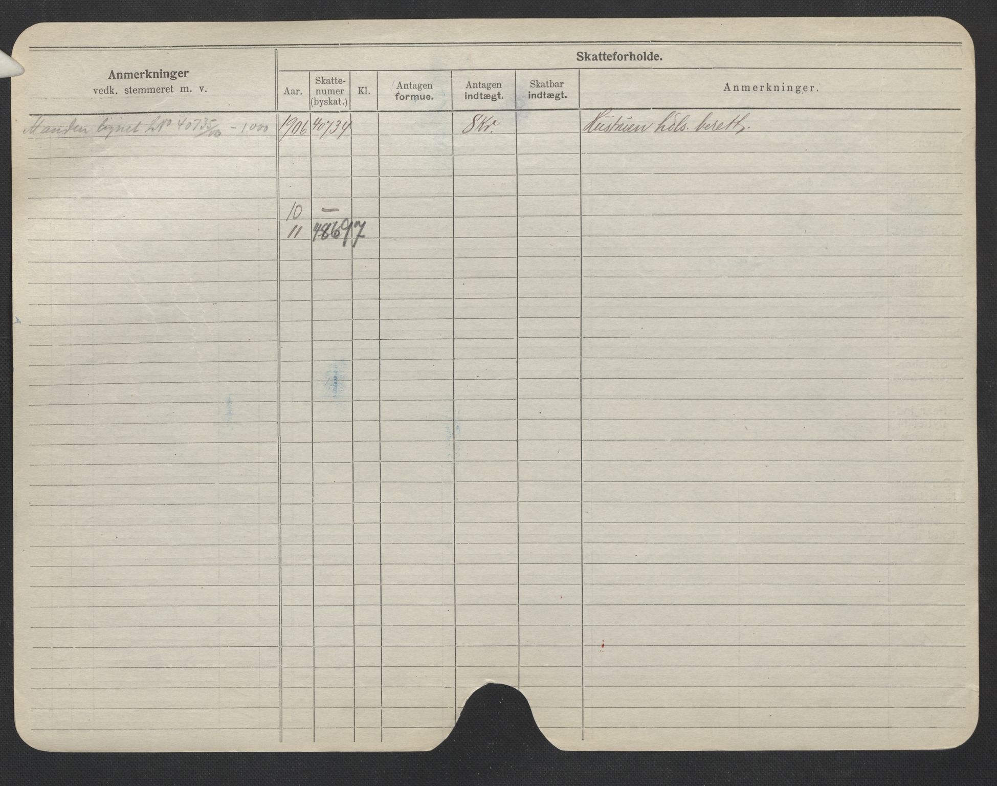 Oslo folkeregister, Registerkort, AV/SAO-A-11715/F/Fa/Fac/L0007: Menn, 1906-1914, p. 376b