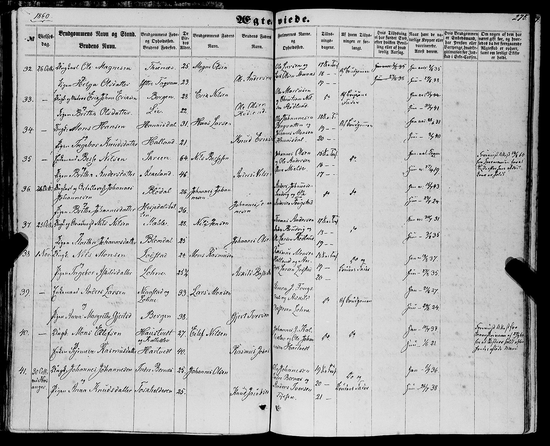 Haus sokneprestembete, SAB/A-75601/H/Haa: Parish register (official) no. A 17, 1858-1870, p. 275