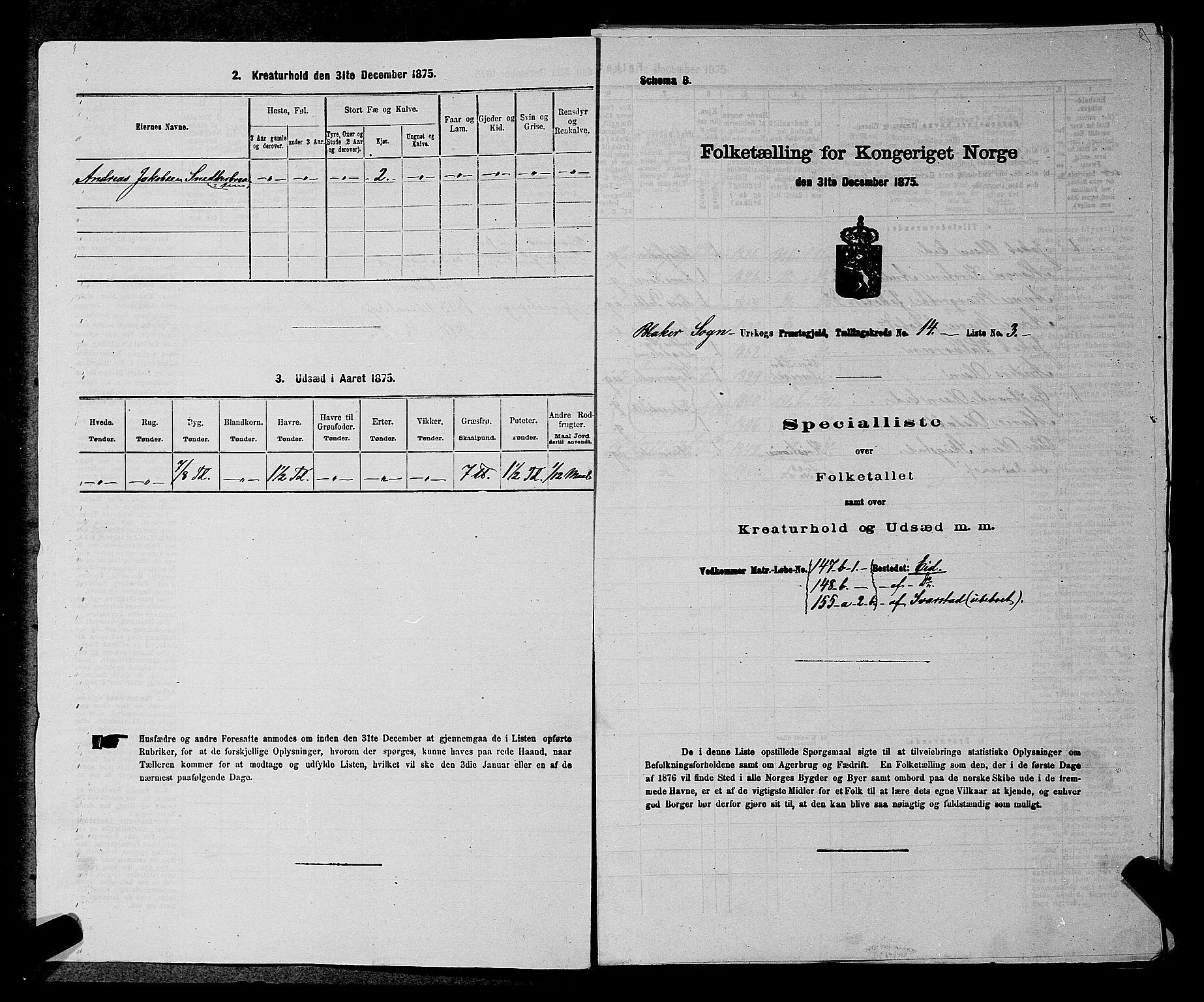 RA, 1875 census for 0224P Aurskog, 1875, p. 1363