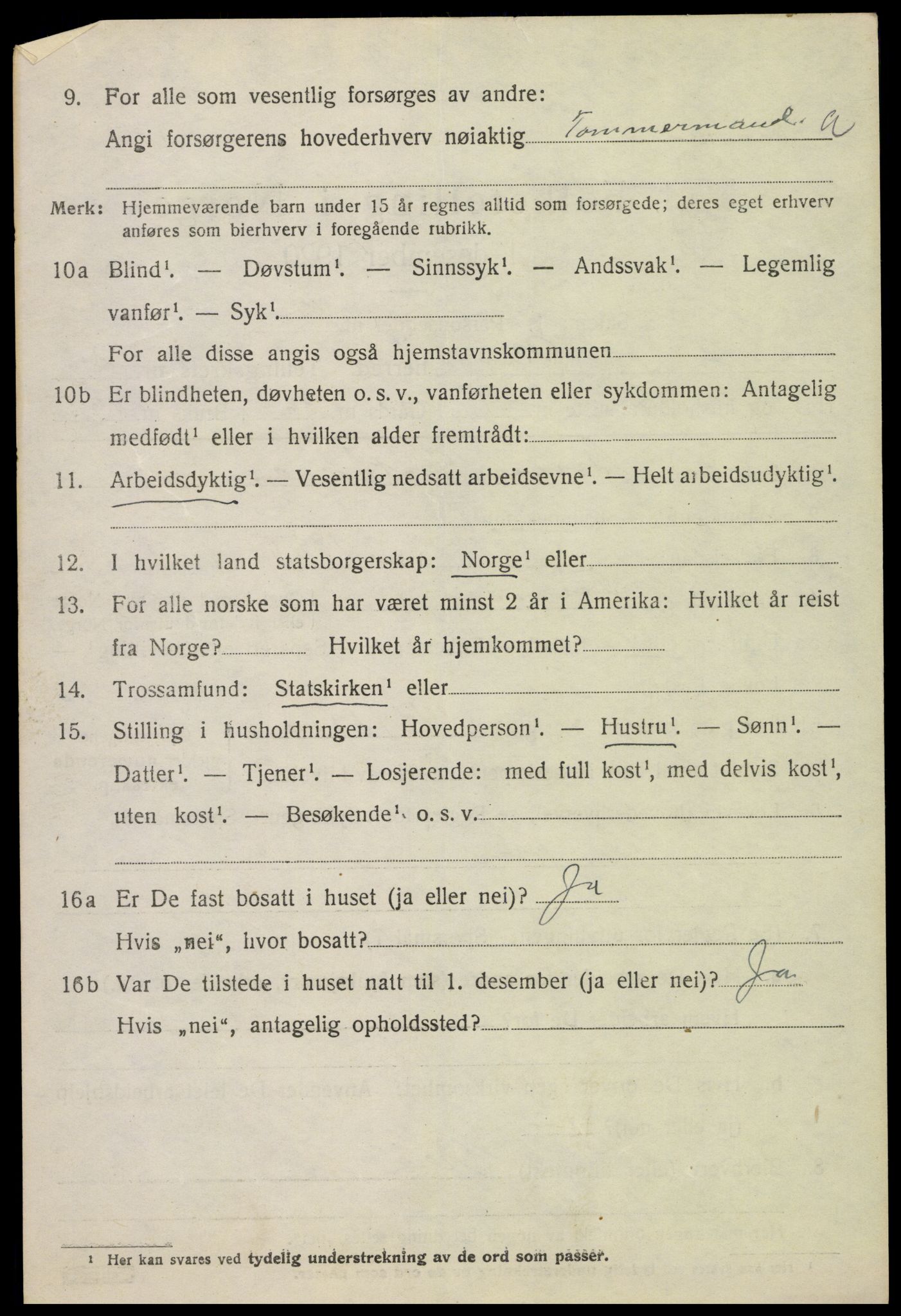 SAH, 1920 census for Nes (Hedmark), 1920, p. 2983