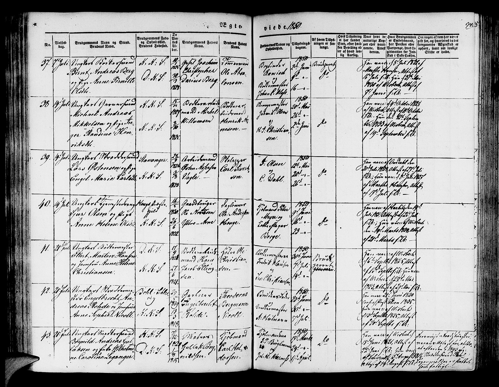 Korskirken sokneprestembete, AV/SAB-A-76101/H/Hab: Parish register (copy) no. D 1, 1840-1867, p. 94