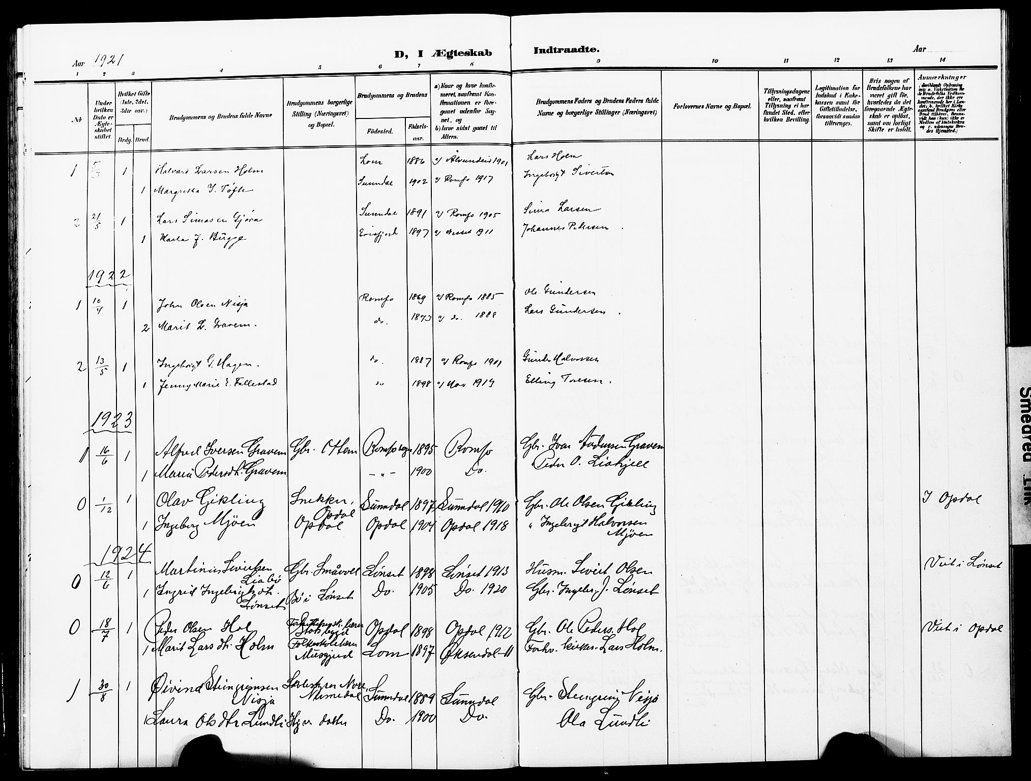 Ministerialprotokoller, klokkerbøker og fødselsregistre - Møre og Romsdal, AV/SAT-A-1454/591/L1020: Parish register (copy) no. 591C01, 1869-1930