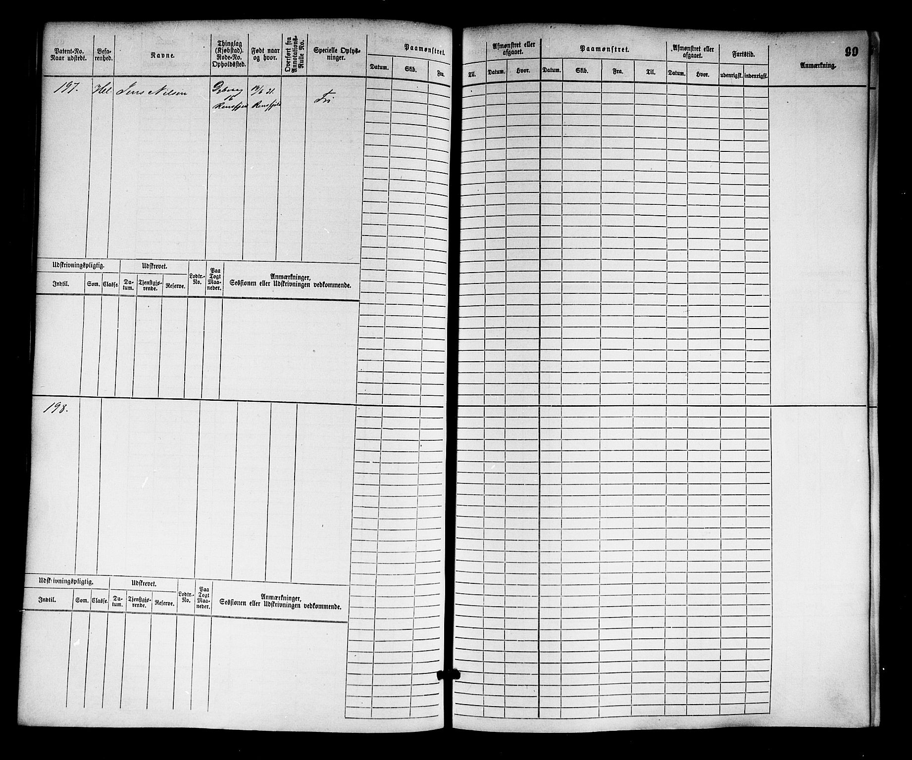 Tvedestrand mønstringskrets, SAK/2031-0011/F/Fb/L0001: Hovedrulle nr 1-766, R-2, 1868-1885, p. 106