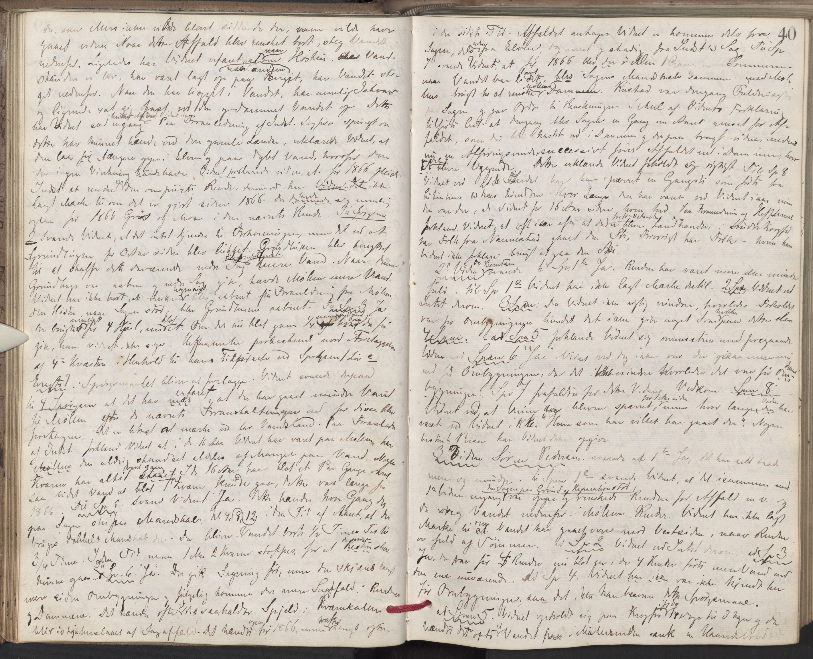 Nes tingrett, AV/SAO-A-10548/F/Fc/Fcb/L0007: Ekstrarettsprotokoll "Q", 1870-1874, p. 39b-40a