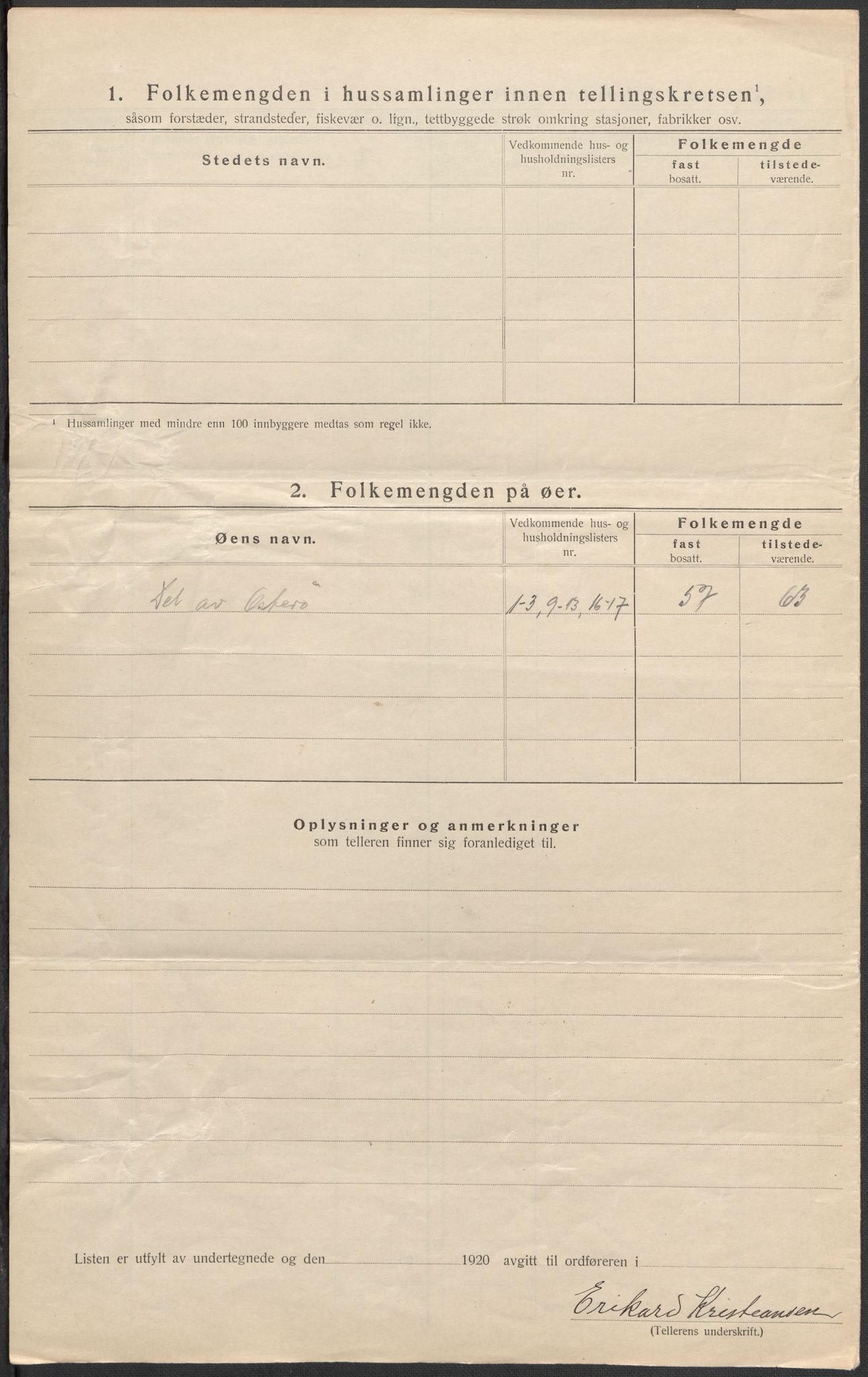 SAB, 1920 census for Bruvik, 1920, p. 40