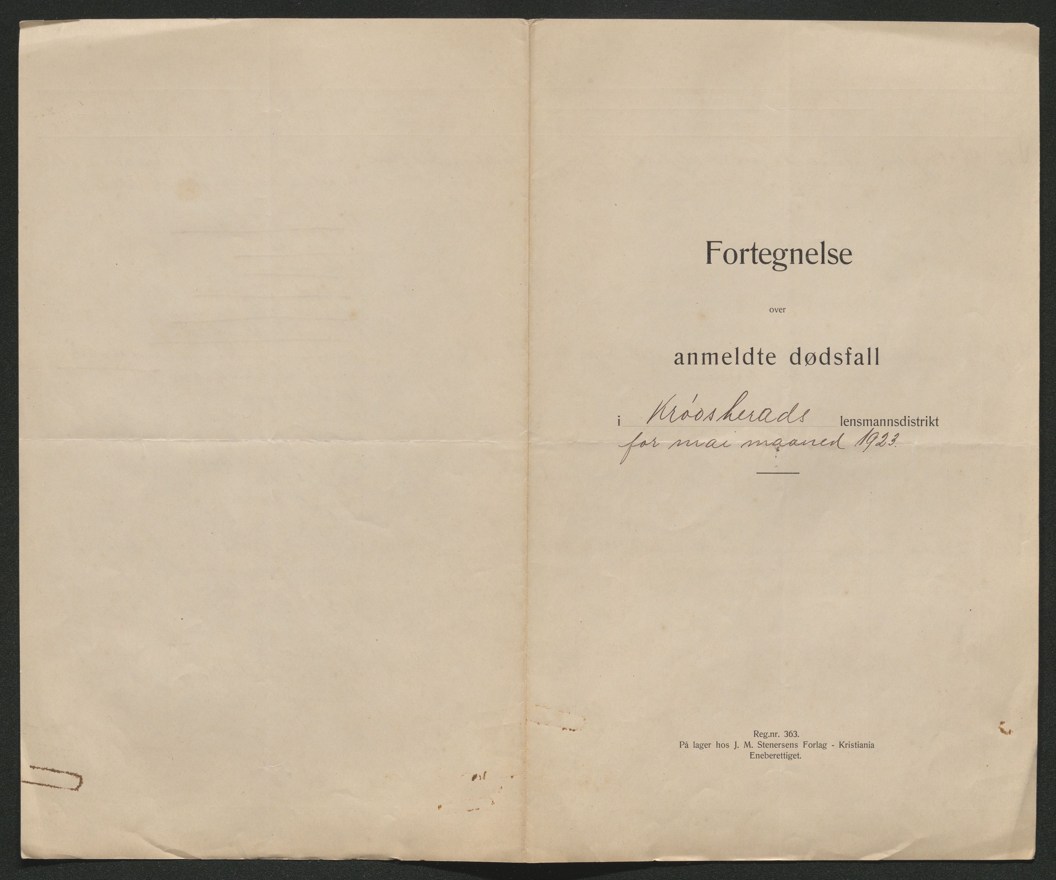 Eiker, Modum og Sigdal sorenskriveri, SAKO/A-123/H/Ha/Hab/L0041: Dødsfallsmeldinger, 1922-1923, p. 739