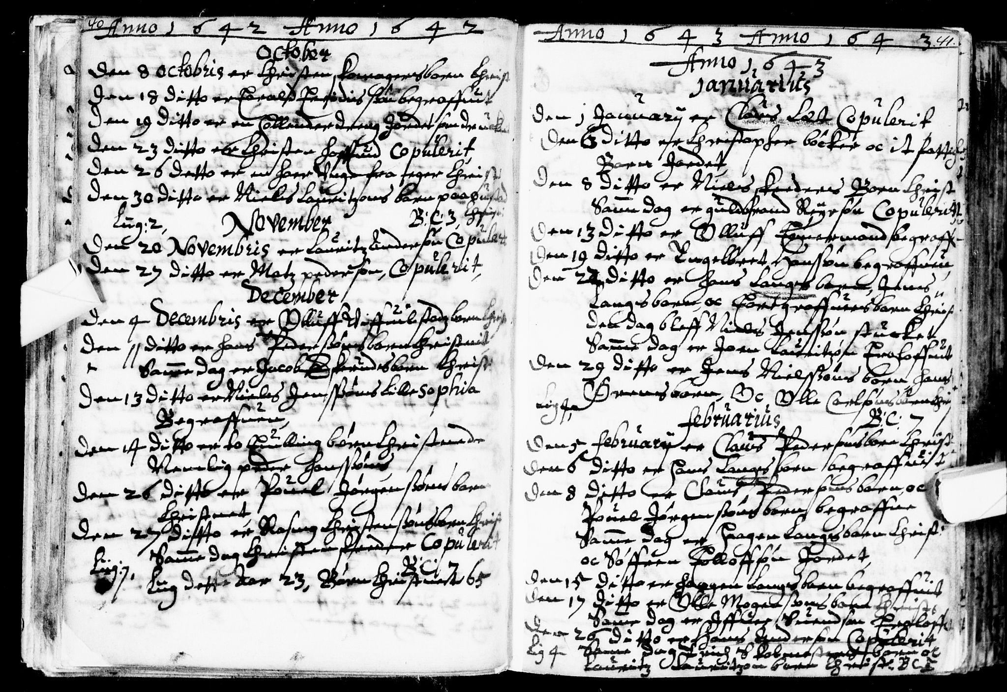 Bragernes kirkebøker, AV/SAKO-A-6/F/Fa/L0001: Parish register (official) no. I 1, 1634-1662, p. 40-41