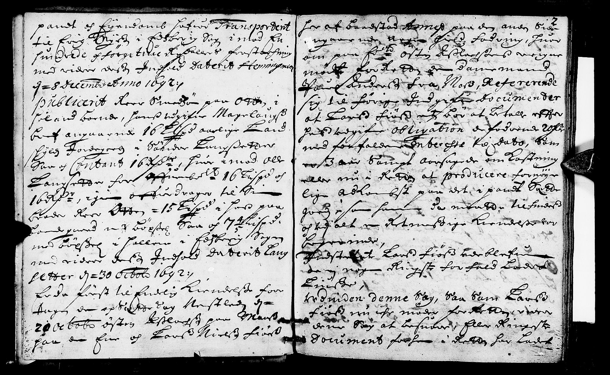 Heggen og Frøland sorenskriveri I, SAO/A-11556/F/Fb/L0028: Tingbok, 1693, p. 1b-2a