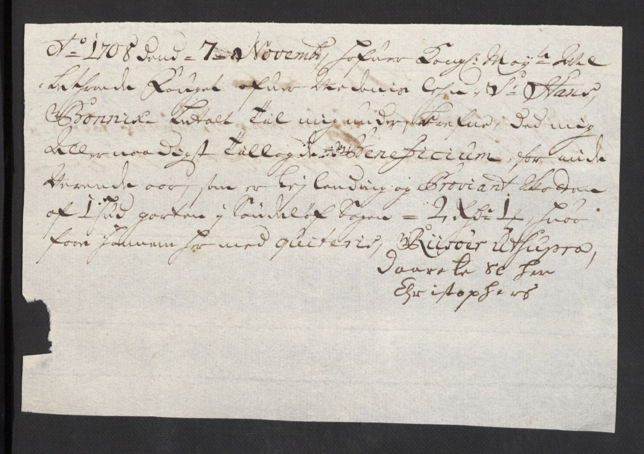 Rentekammeret inntil 1814, Reviderte regnskaper, Fogderegnskap, AV/RA-EA-4092/R39/L2318: Fogderegnskap Nedenes, 1706-1709, p. 314