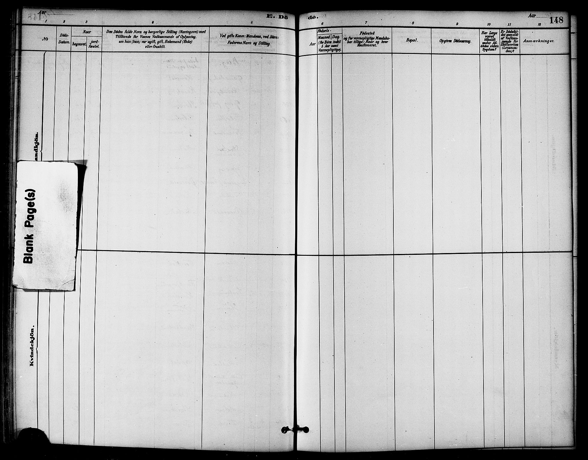 Ministerialprotokoller, klokkerbøker og fødselsregistre - Nord-Trøndelag, AV/SAT-A-1458/766/L0563: Parish register (official) no. 767A01, 1881-1899, p. 148