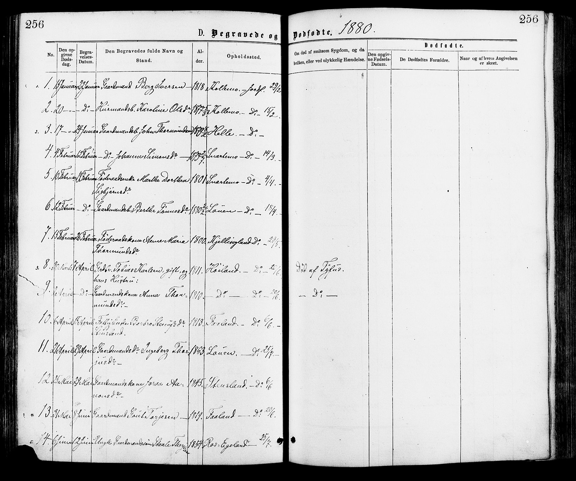 Hægebostad sokneprestkontor, AV/SAK-1111-0024/F/Fa/Faa/L0005: Parish register (official) no. A 5, 1864-1886, p. 256