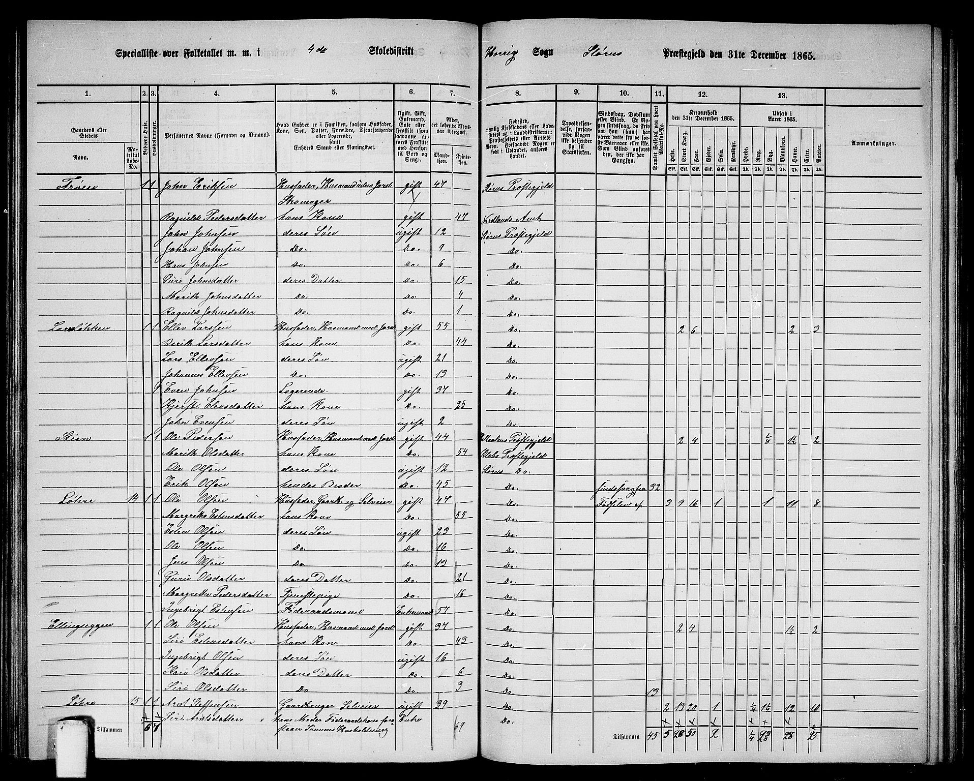 RA, 1865 census for Støren, 1865, p. 179