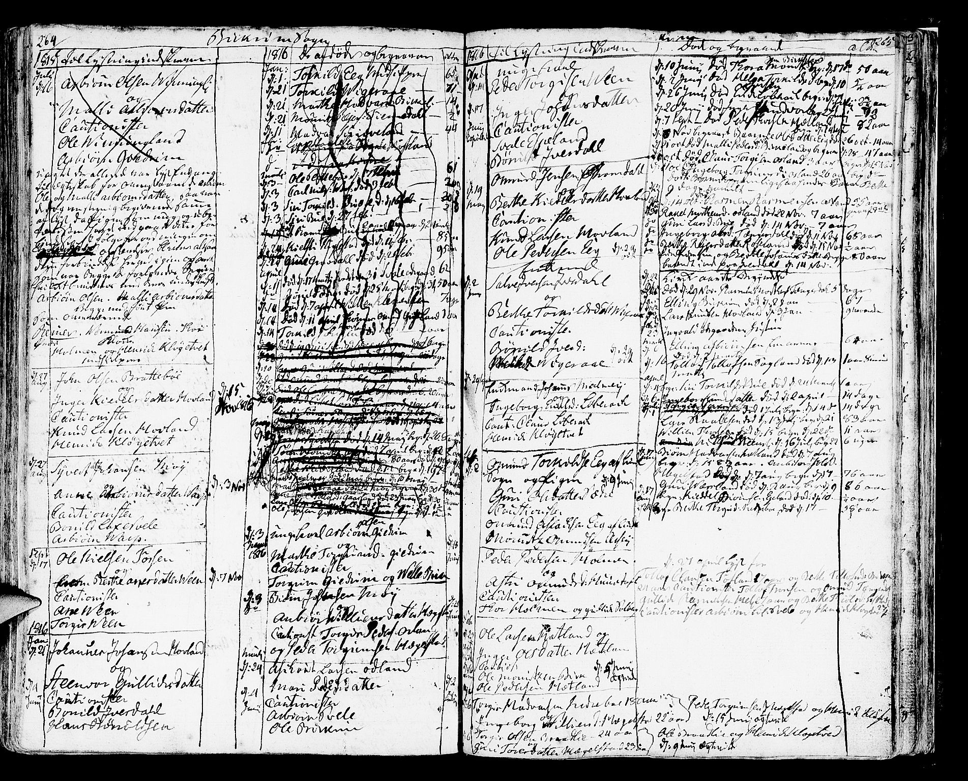 Helleland sokneprestkontor, SAST/A-101810: Parish register (official) no. A 3 /2, 1791-1817, p. 264-265