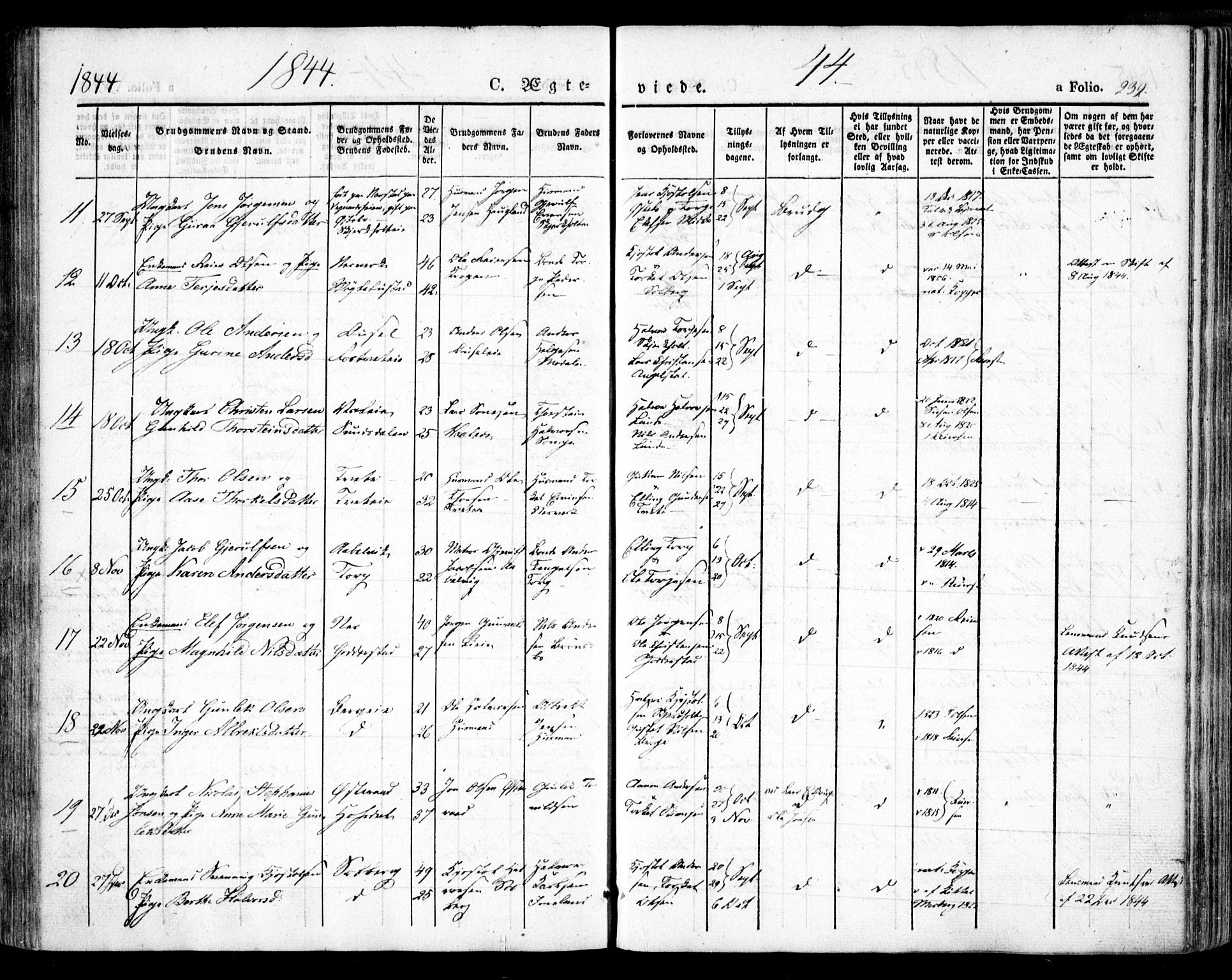 Holt sokneprestkontor, AV/SAK-1111-0021/F/Fa/L0007: Parish register (official) no. A 7, 1836-1848, p. 239