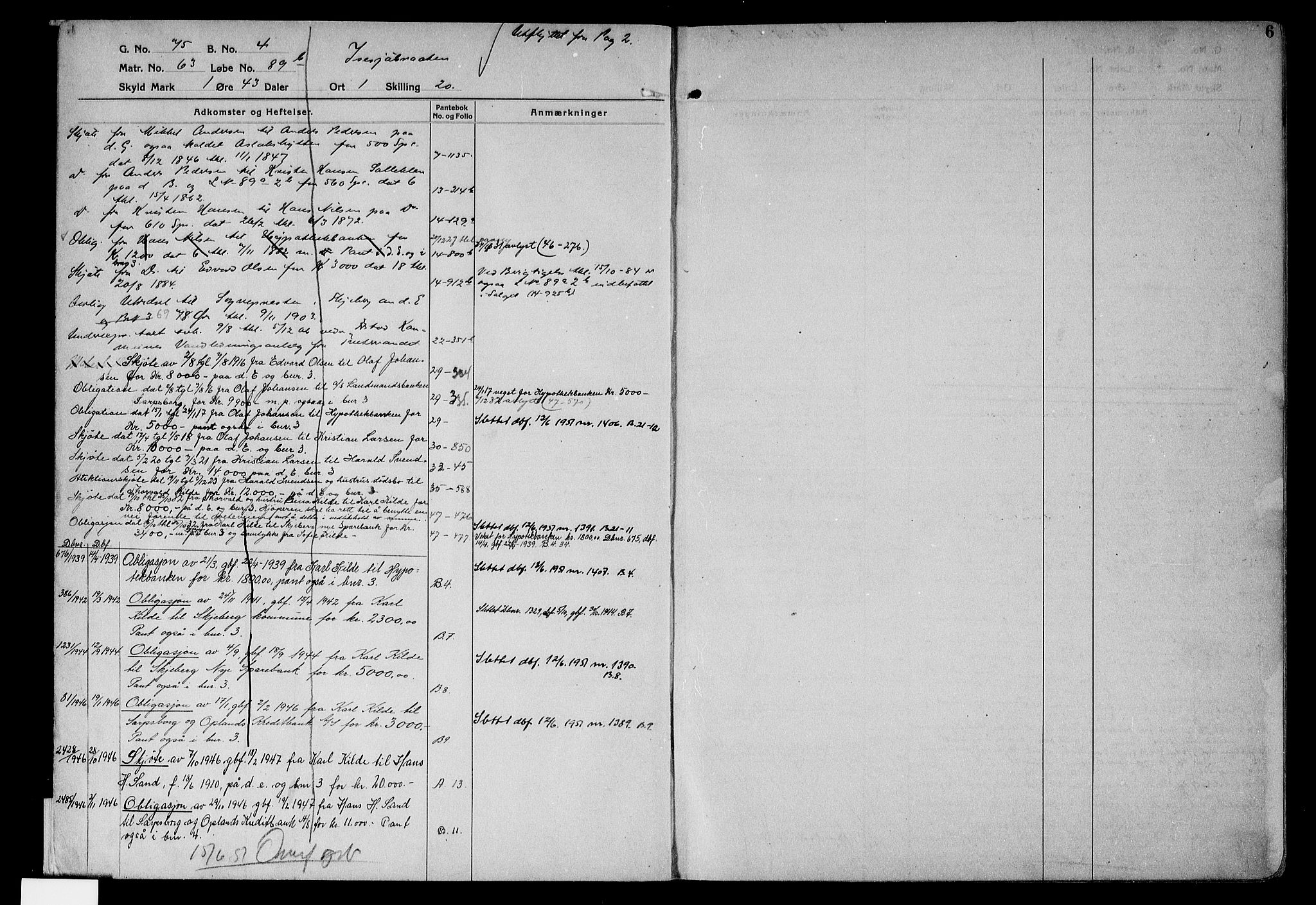 Tune sorenskriveri, AV/SAO-A-10470/G/Ga/Gab/Gabf/L0002a: Mortgage register no. VI 2a, 1910-1953, p. 6