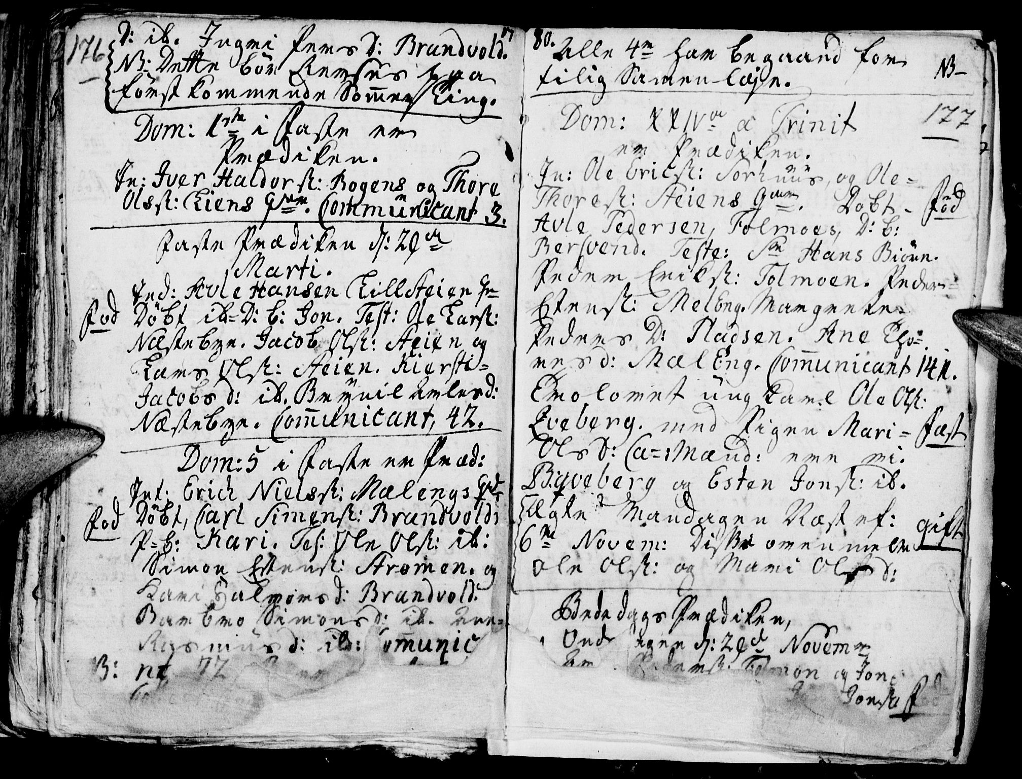 Tynset prestekontor, SAH/PREST-058/H/Ha/Hab/L0009: Parish register (official) no. 9, 1769-1781, p. 176-177