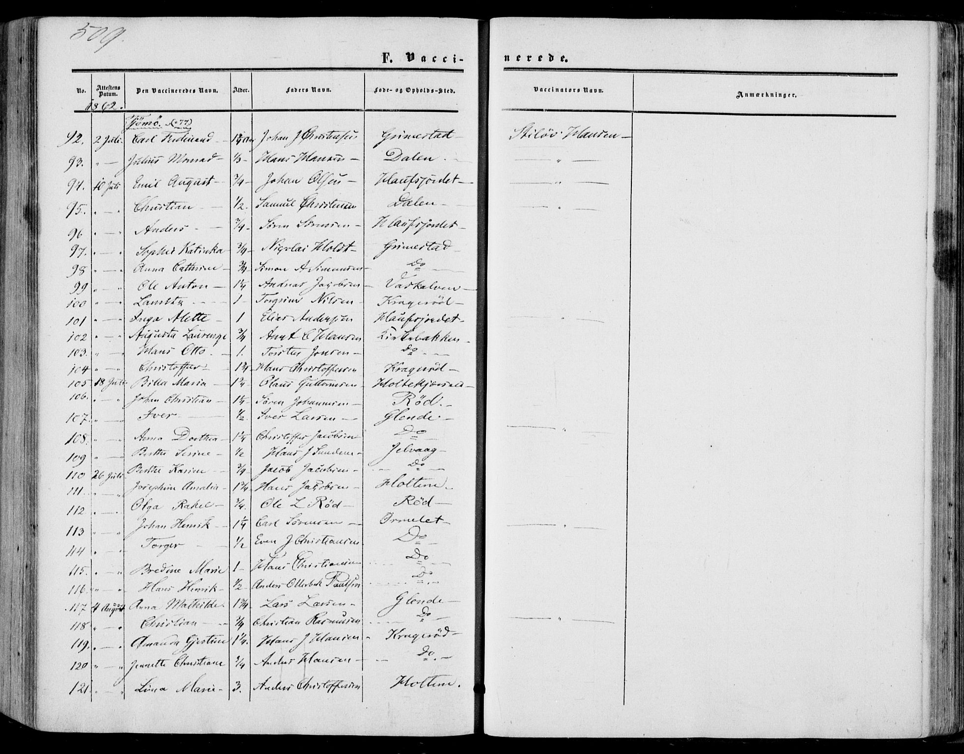 Nøtterøy kirkebøker, AV/SAKO-A-354/F/Fa/L0006: Parish register (official) no. I 6, 1852-1864, p. 509