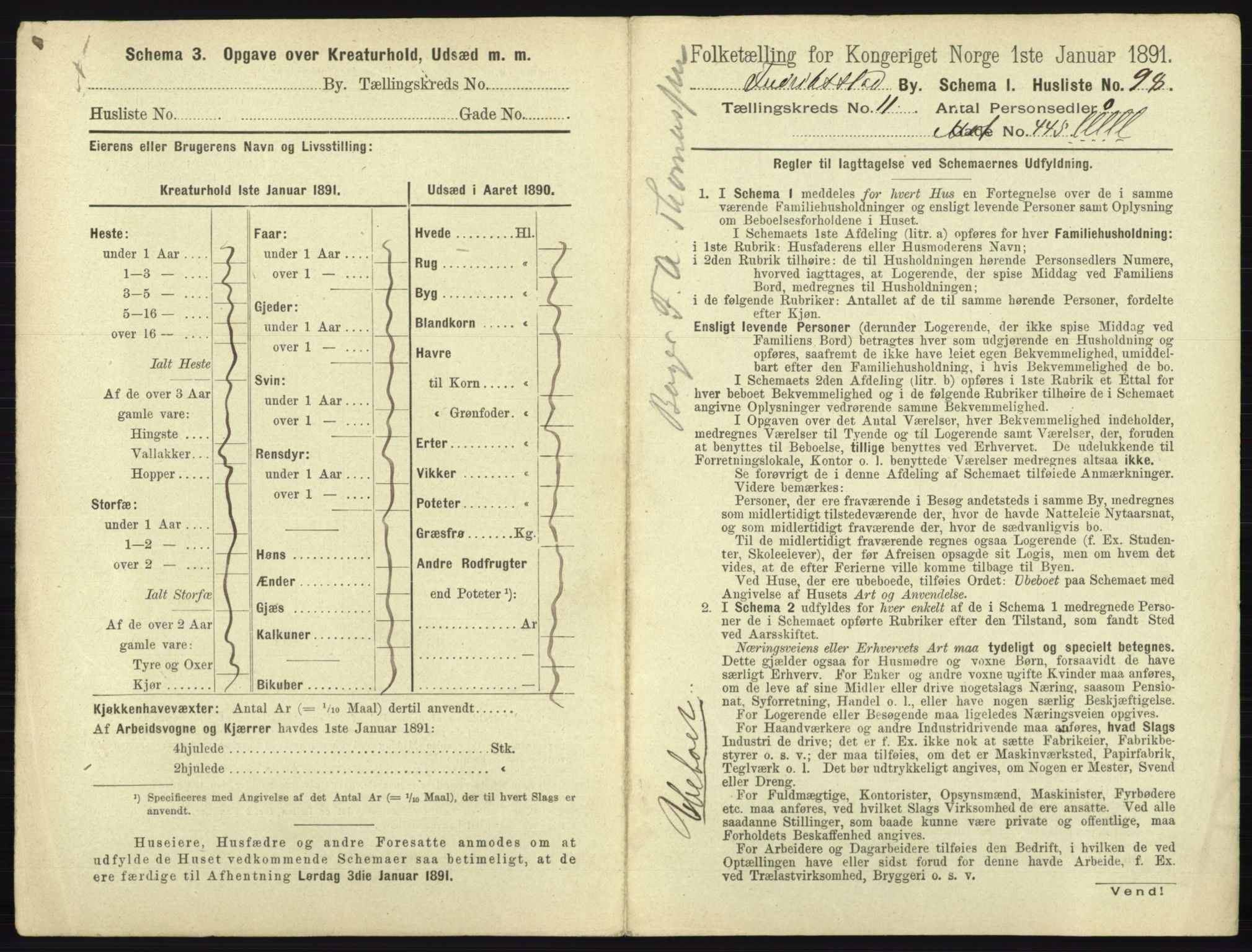 RA, 1891 census for 0103 Fredrikstad, 1891, p. 2282