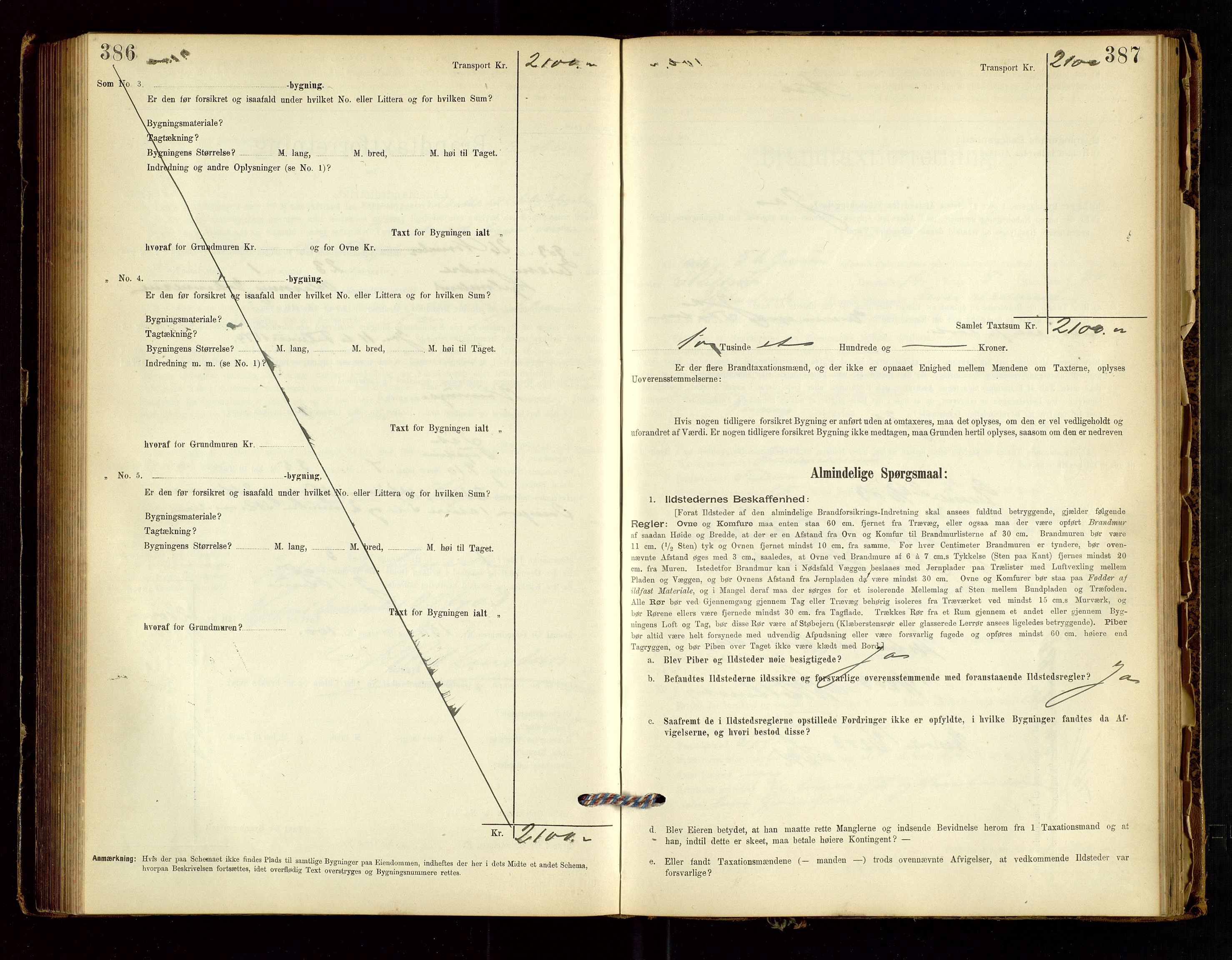 Hjelmeland lensmannskontor, AV/SAST-A-100439/Gob/L0001: "Brandtaxationsprotokol", 1895-1932, p. 386-387