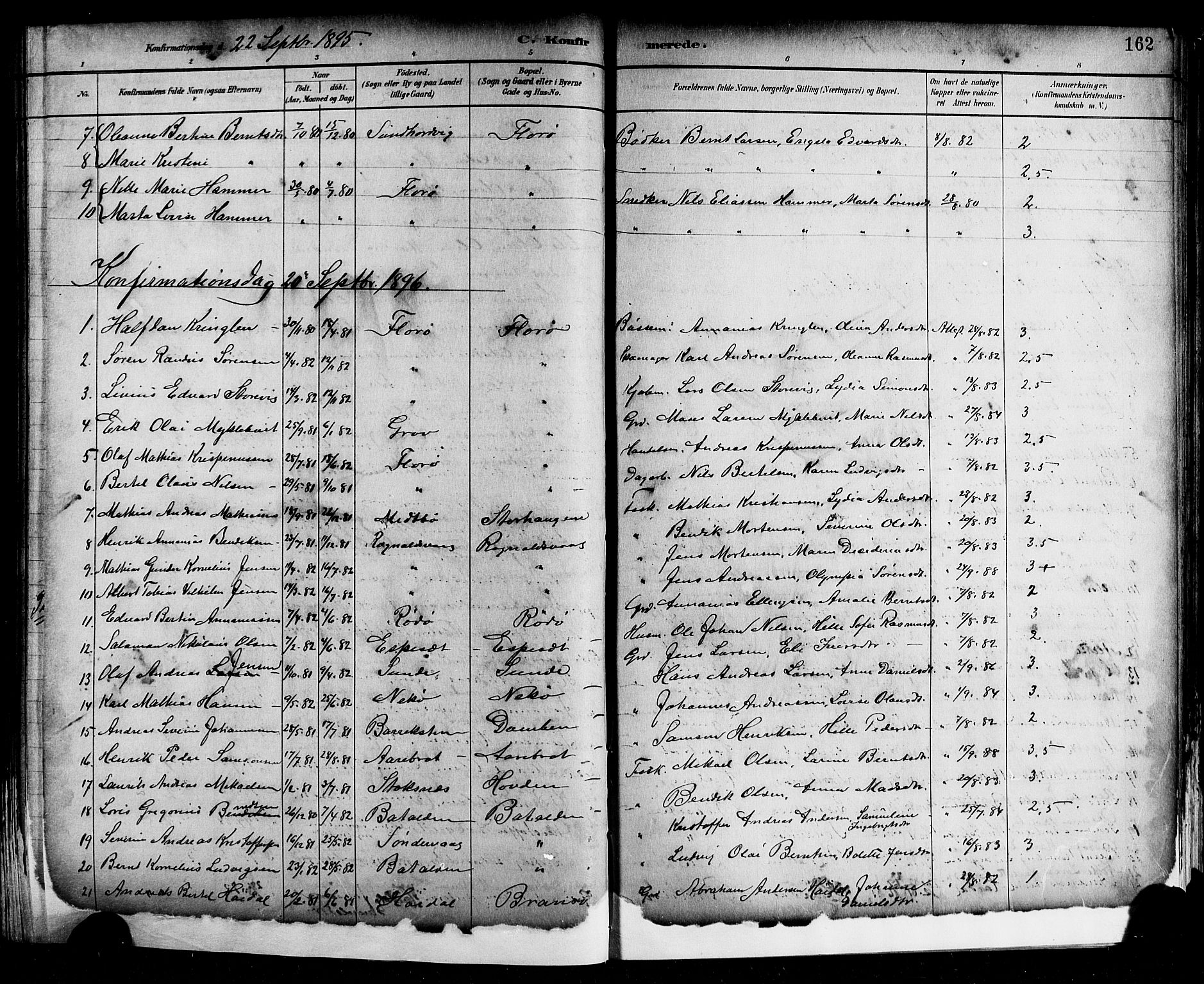 Kinn sokneprestembete, AV/SAB-A-80801/H/Hab/Haba/L0002: Parish register (copy) no. A 2, 1882-1906, p. 162
