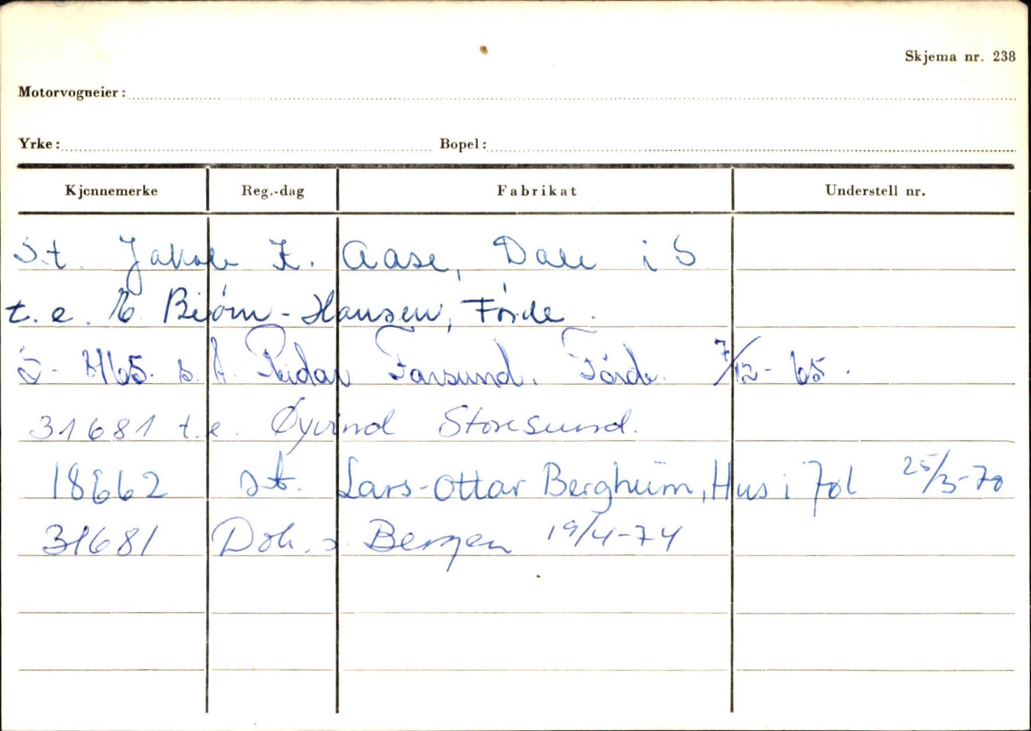 Statens vegvesen, Sogn og Fjordane vegkontor, AV/SAB-A-5301/4/F/L0125: Eigarregister Sogndal V-Å. Aurland A-Å. Fjaler A-N, 1945-1975, p. 1758