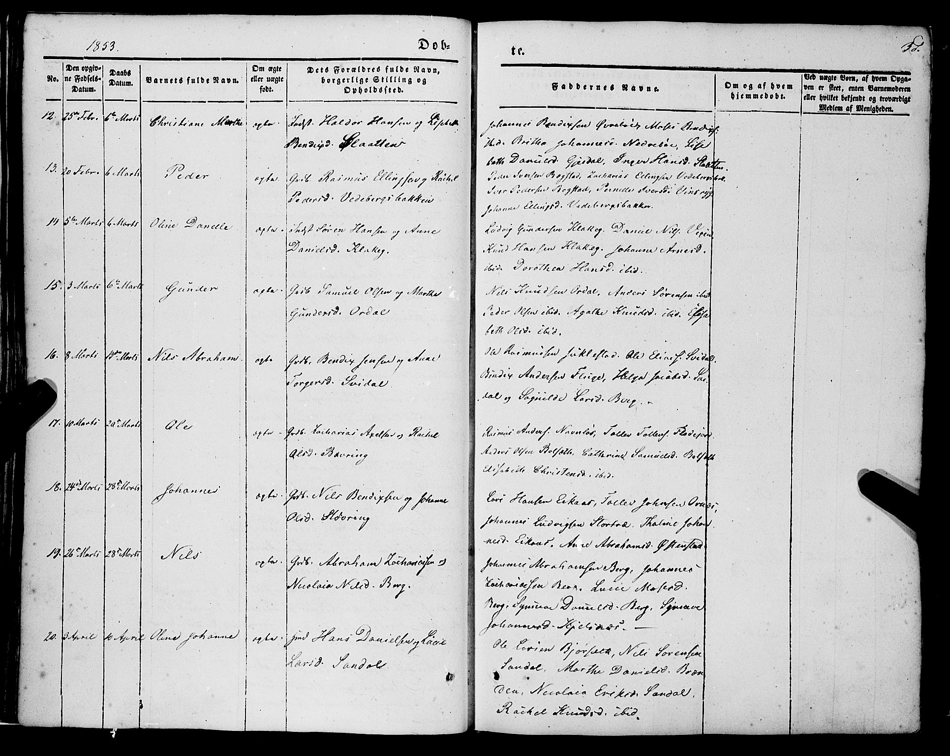 Jølster sokneprestembete, SAB/A-80701/H/Haa/Haaa/L0010: Parish register (official) no. A 10, 1847-1865, p. 38