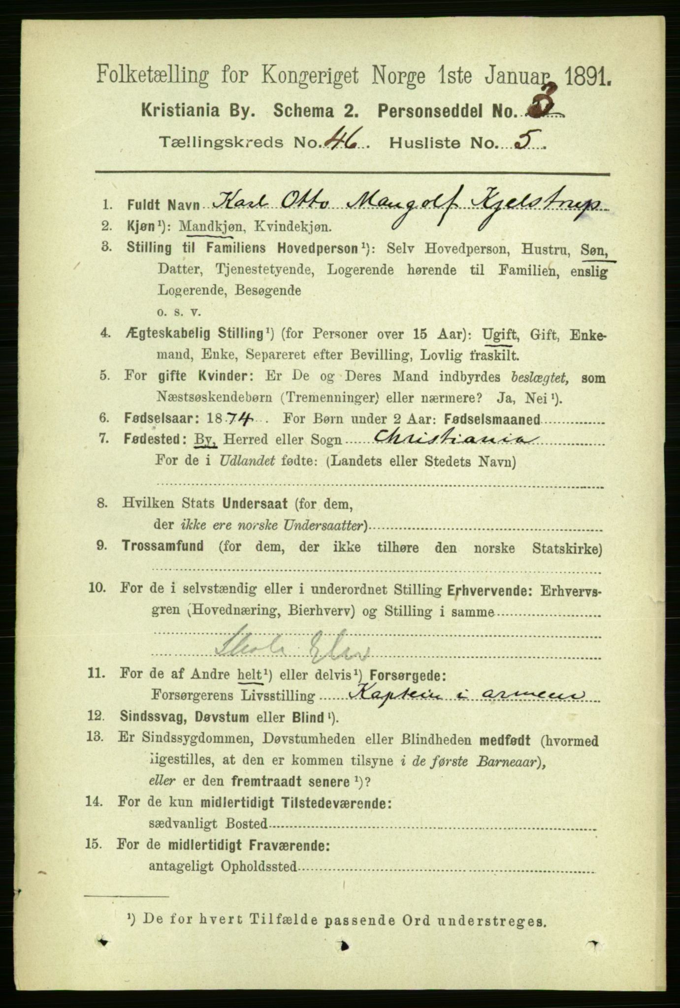 RA, 1891 census for 0301 Kristiania, 1891, p. 28012