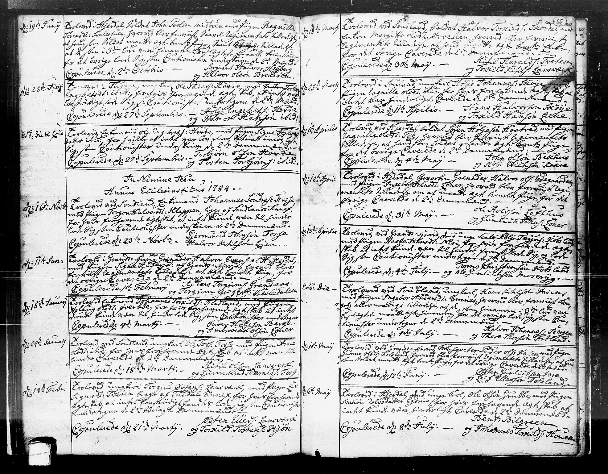 Hjartdal kirkebøker, SAKO/A-270/F/Fa/L0004: Parish register (official) no. I 4, 1727-1795, p. 65