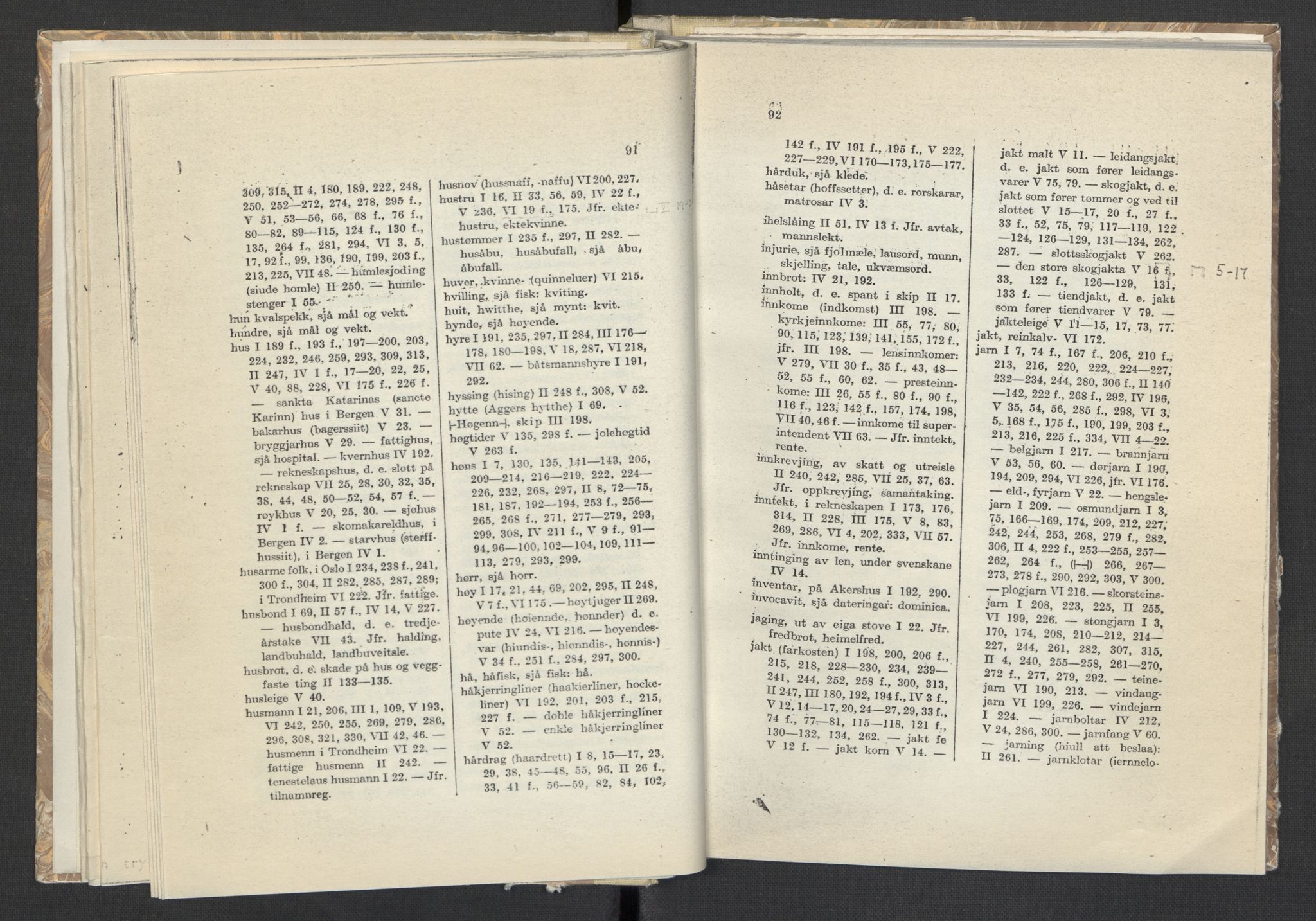 Publikasjoner utgitt av Arkivverket, PUBL/PUBL-001/C/0008: Sakregister, 1548-1567, p. 91-92