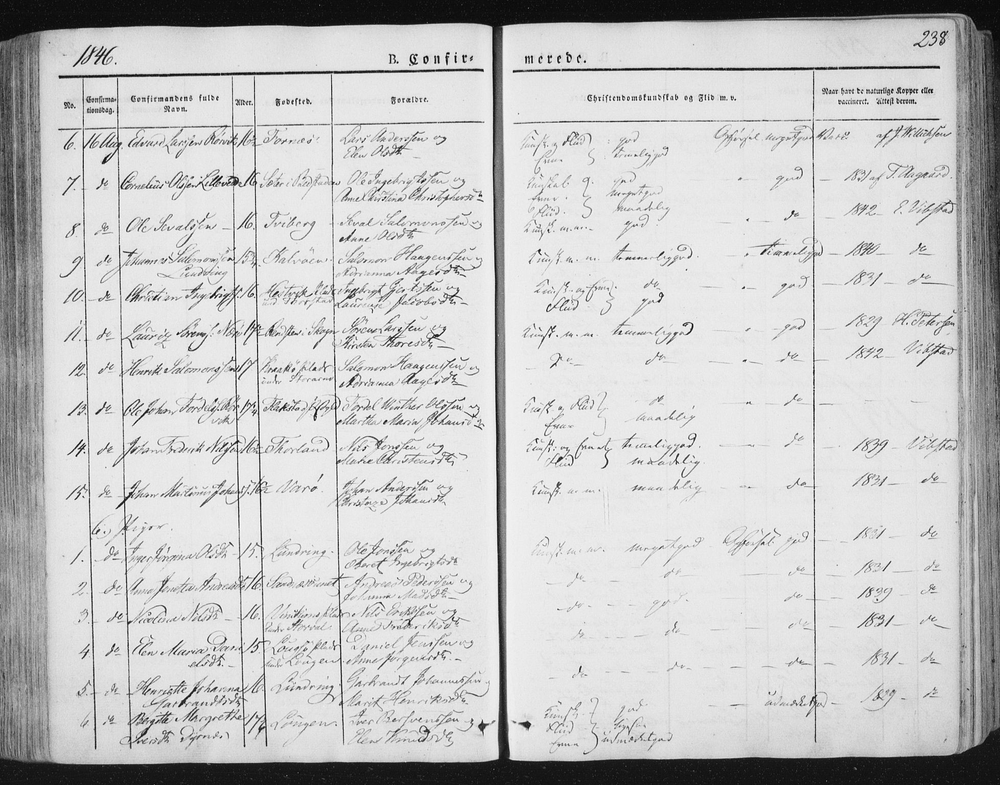 Ministerialprotokoller, klokkerbøker og fødselsregistre - Nord-Trøndelag, SAT/A-1458/784/L0669: Parish register (official) no. 784A04, 1829-1859, p. 238