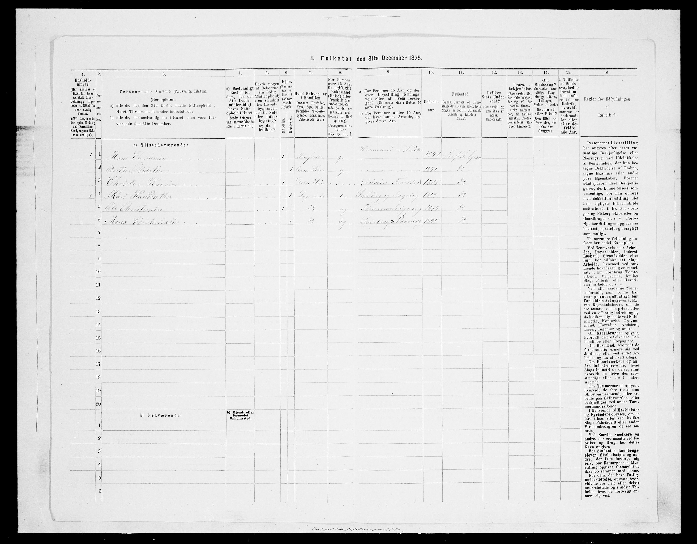 SAH, 1875 census for 0534P Gran, 1875, p. 437