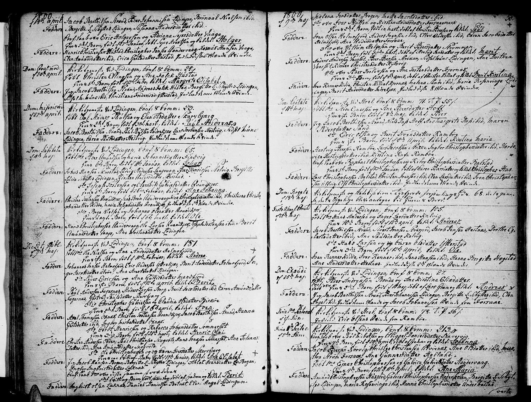 Ministerialprotokoller, klokkerbøker og fødselsregistre - Nordland, SAT/A-1459/872/L1031: Parish register (official) no. 872A06, 1787-1829, p. 50