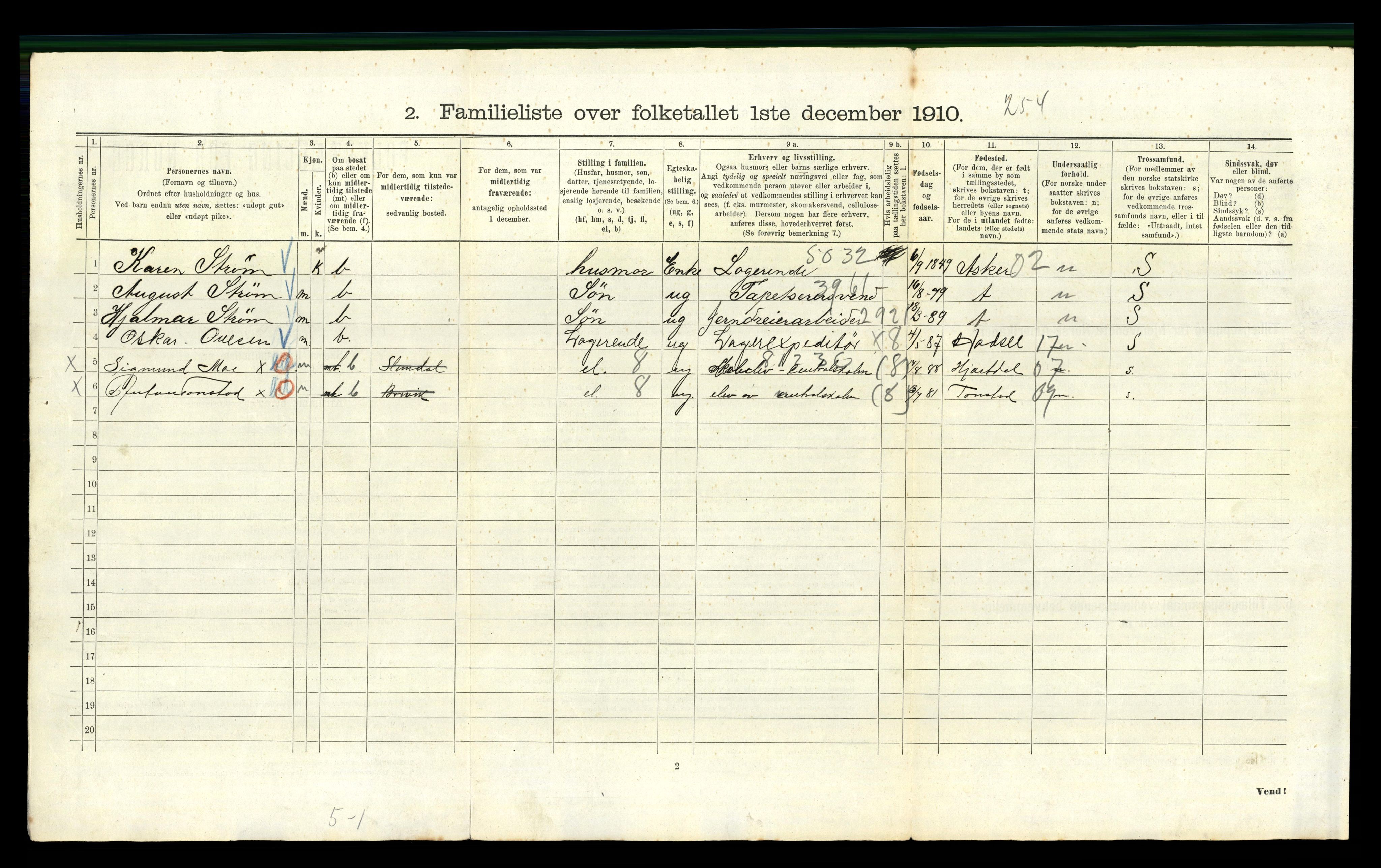 RA, 1910 census for Kristiania, 1910, p. 1758