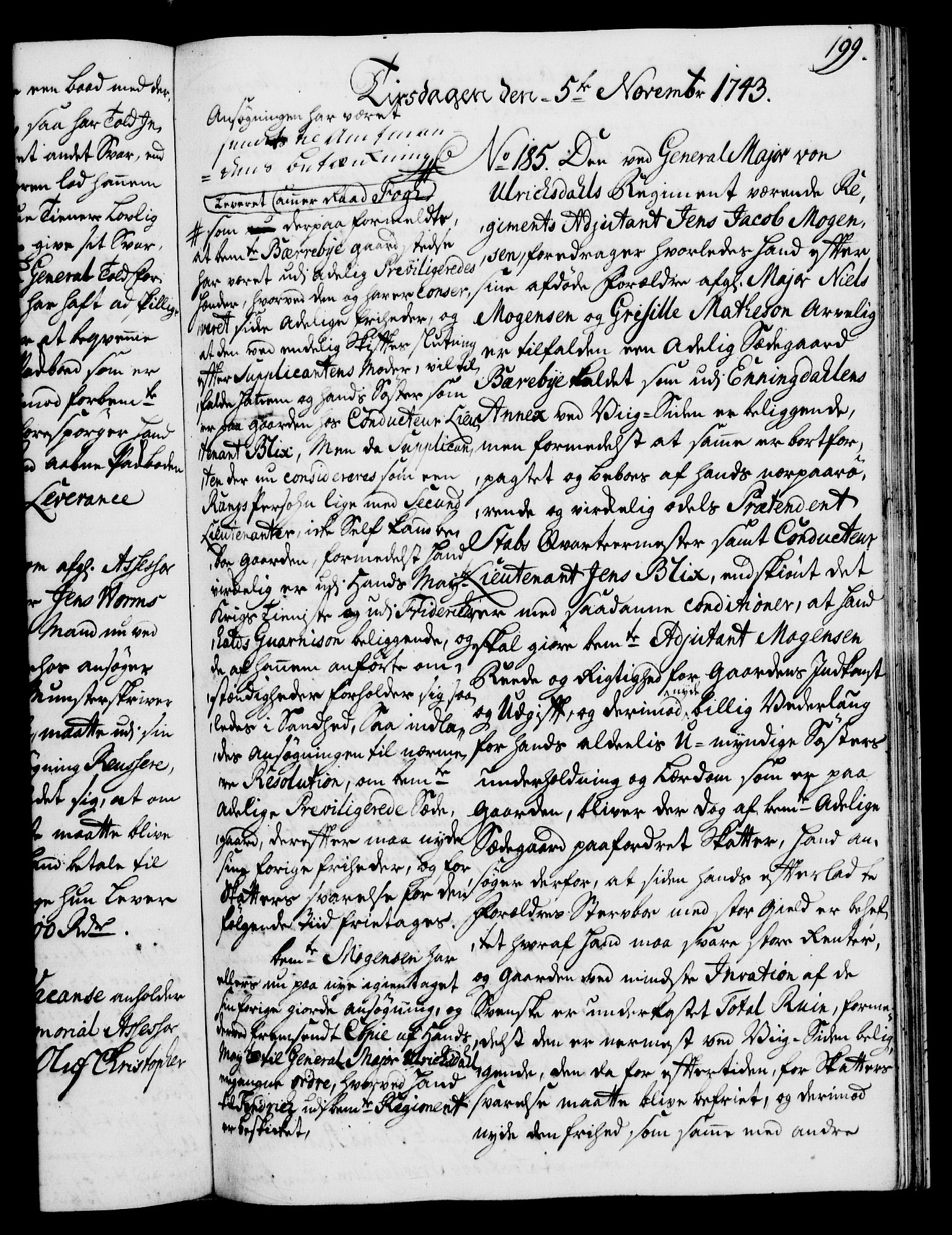Rentekammeret, Kammerkanselliet, AV/RA-EA-3111/G/Gh/Gha/L0025: Norsk ekstraktmemorialprotokoll (merket RK 53.70), 1743-1744, p. 199