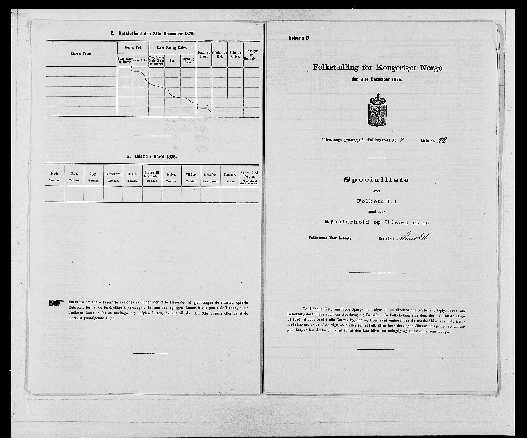SAB, 1875 census for 1230P Ullensvang, 1875, p. 375