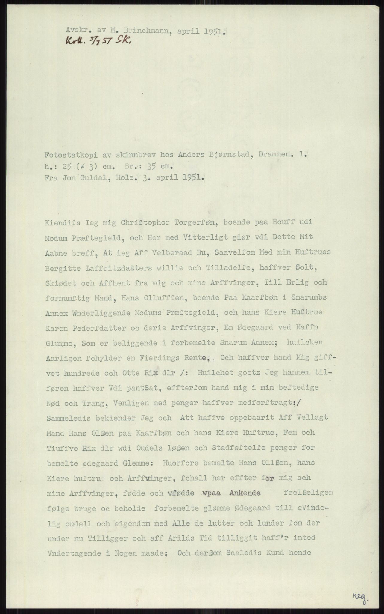 Samlinger til kildeutgivelse, Diplomavskriftsamlingen, AV/RA-EA-4053/H/Ha, p. 1577