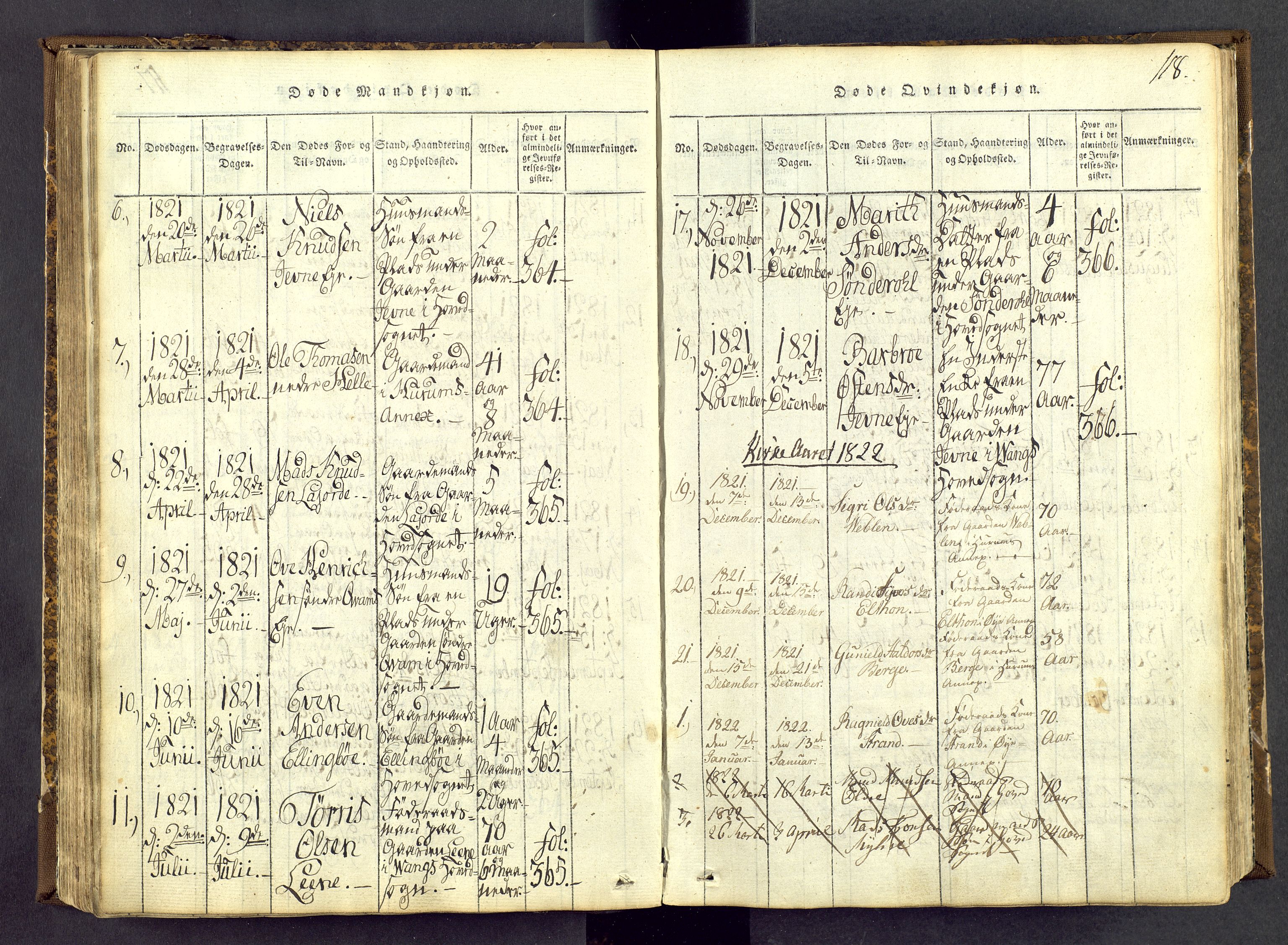 Vang prestekontor, Valdres, SAH/PREST-140/H/Ha/L0004: Parish register (official) no. 4, 1814-1831, p. 118