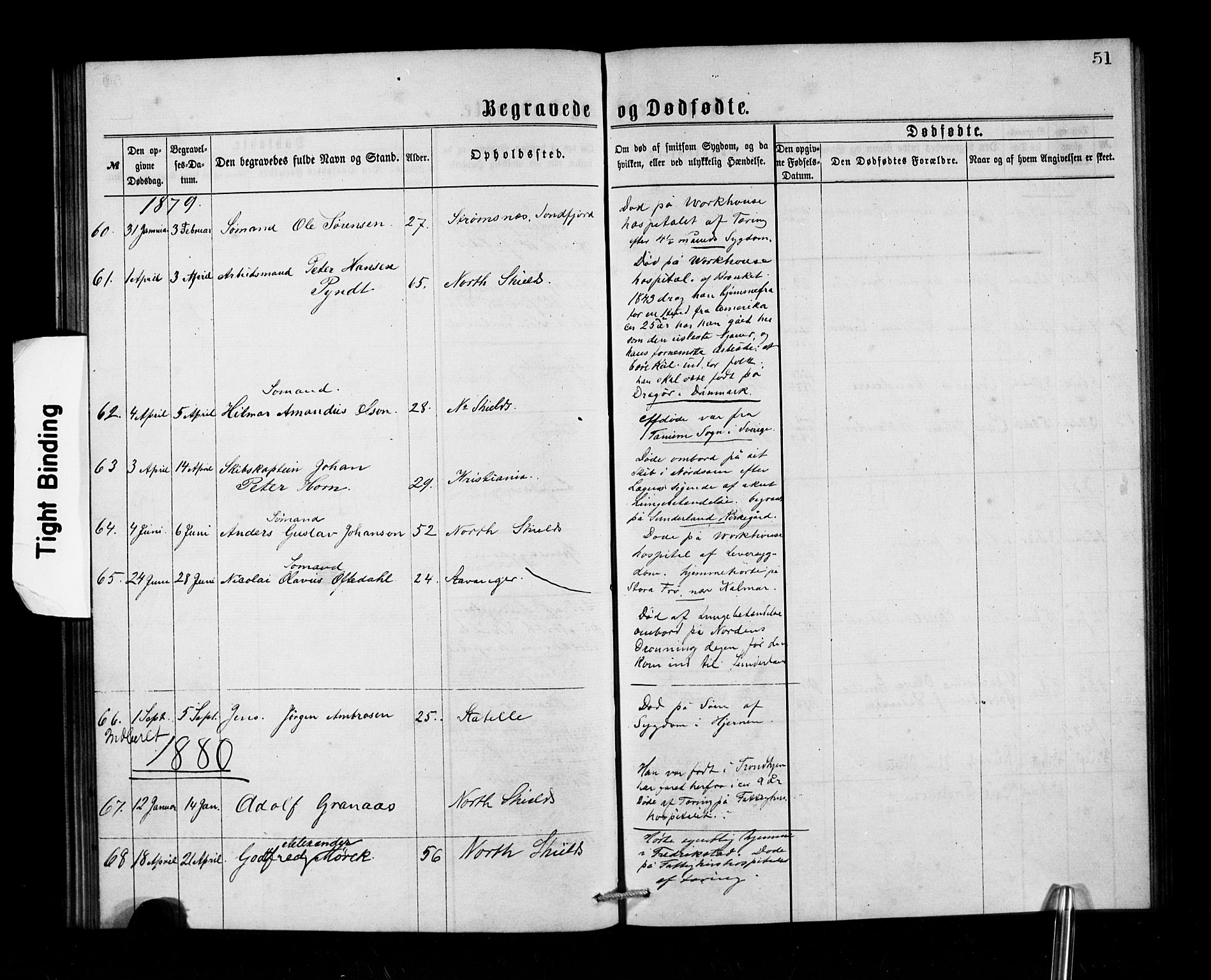 Den norske sjømannsmisjon i utlandet/Tyne-havnene (North Shields og New Castle), SAB/SAB/PA-0101/H/Ha/L0001: Parish register (official) no. A 1, 1865-1883, p. 51