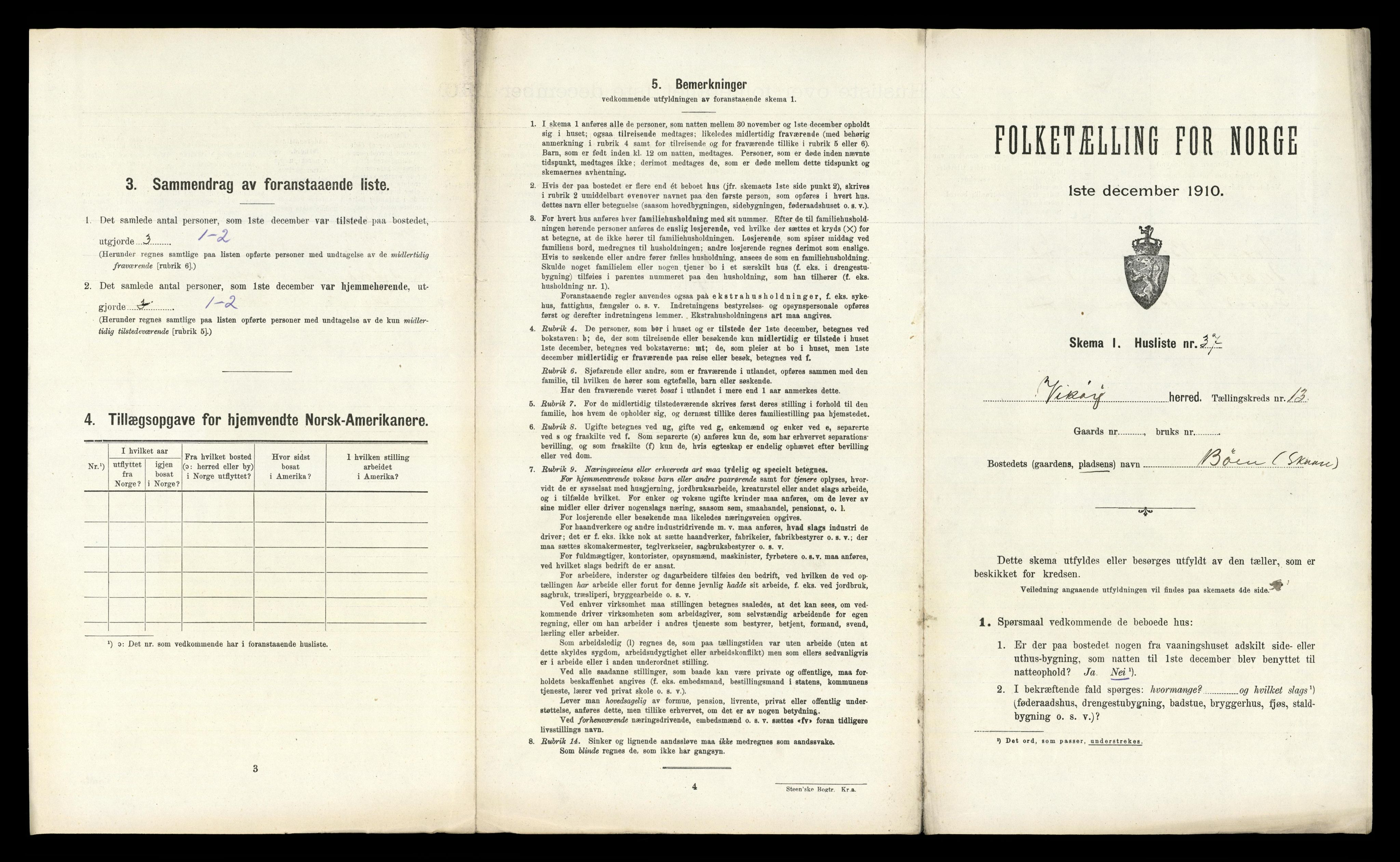 RA, 1910 census for Kvam, 1910, p. 1073