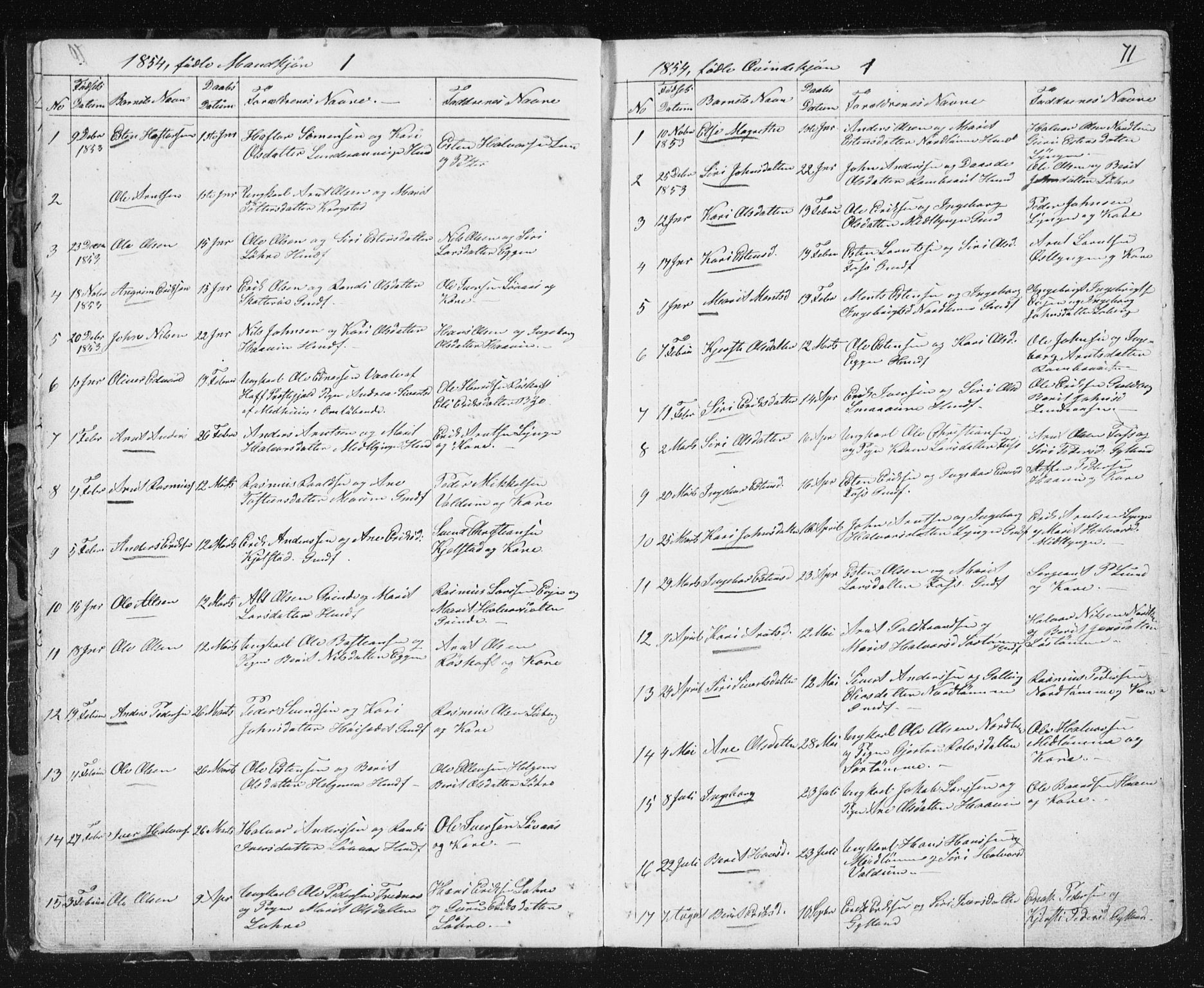 Ministerialprotokoller, klokkerbøker og fødselsregistre - Sør-Trøndelag, SAT/A-1456/692/L1110: Parish register (copy) no. 692C05, 1849-1889, p. 71